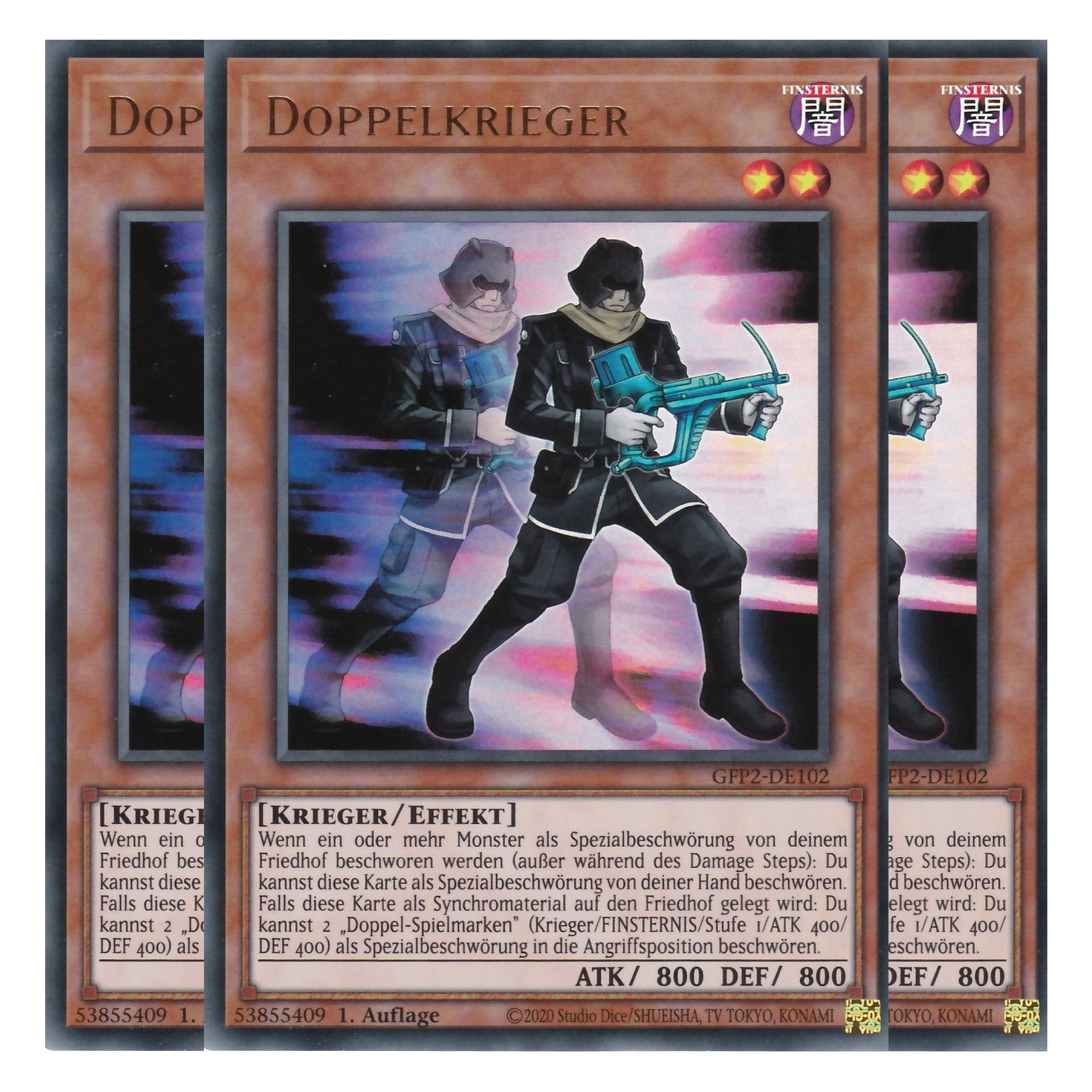 Doppelkrieger - GFP2-DE102 - Ultra Rare - Deutsch - 1. Auflage - Ghost from the Past II The Second Hunting - Yu-Gi-Oh! - Playset (3 Kopien)