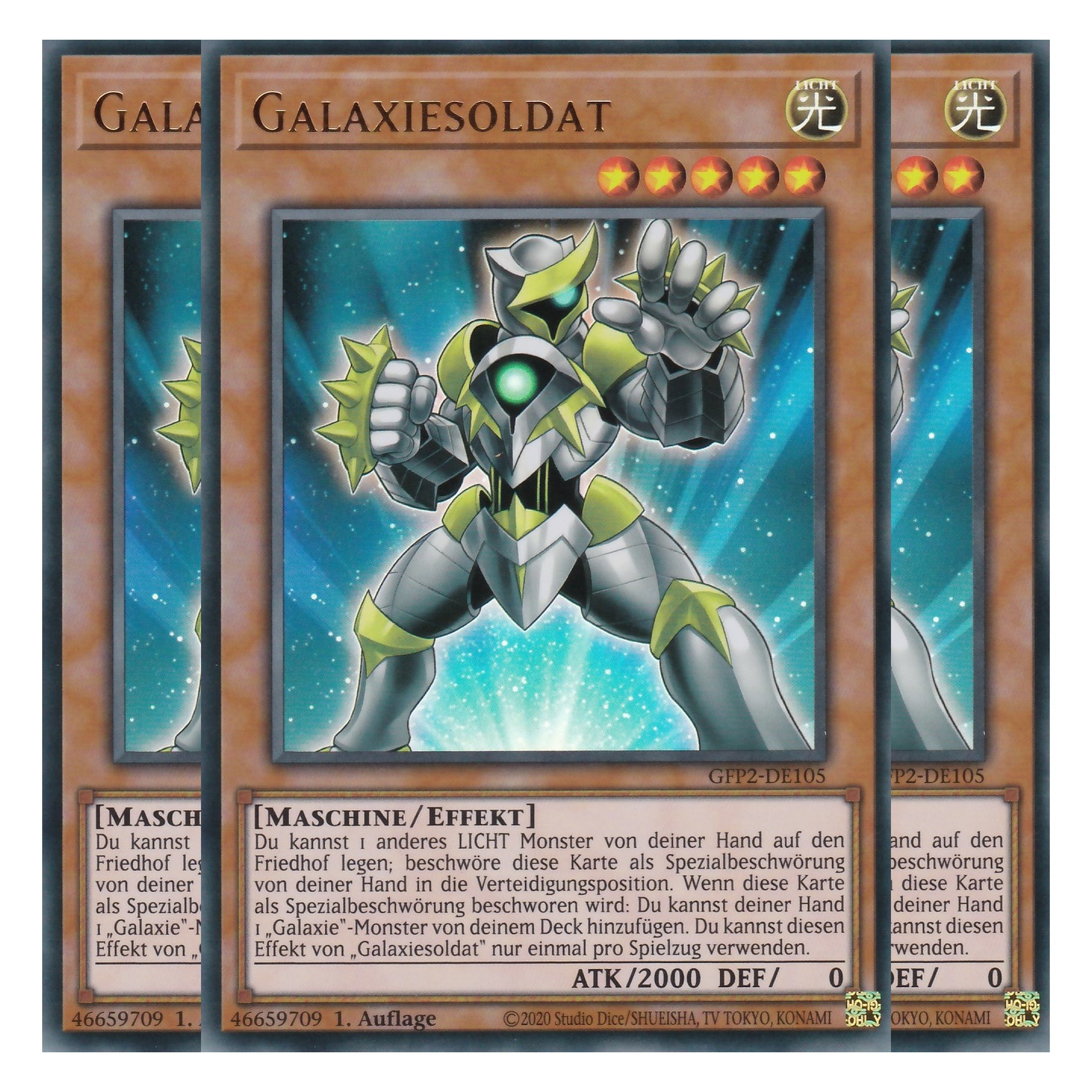 Galaxiesoldat - GFP2-DE105 - Ultra Rare - Deutsch - 1. Auflage - Ghost from the Past II The Second Hunting - Yu-Gi-Oh! - Playset (3 Kopien)