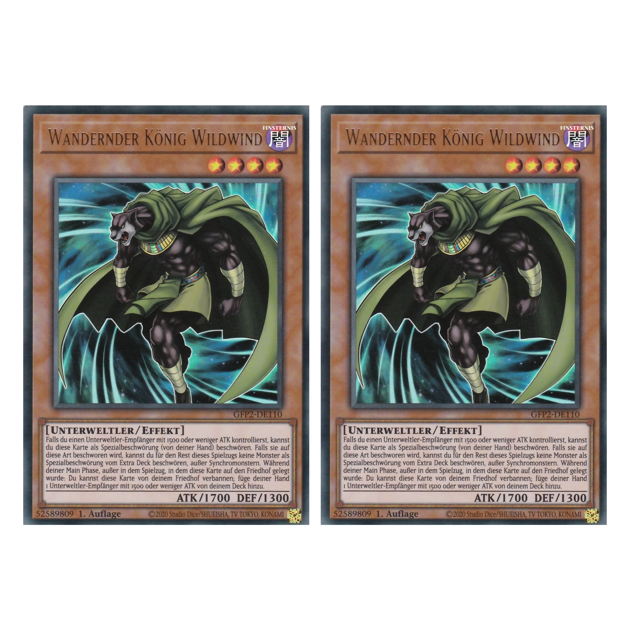 Wandernder König Wildwind - GFP2-DE110 - Ultra Rare - Deutsch - 1. Auflage - Ghost from the Past II The Second Hunting - Yu-Gi-Oh! - Duo Set (2 Stück)