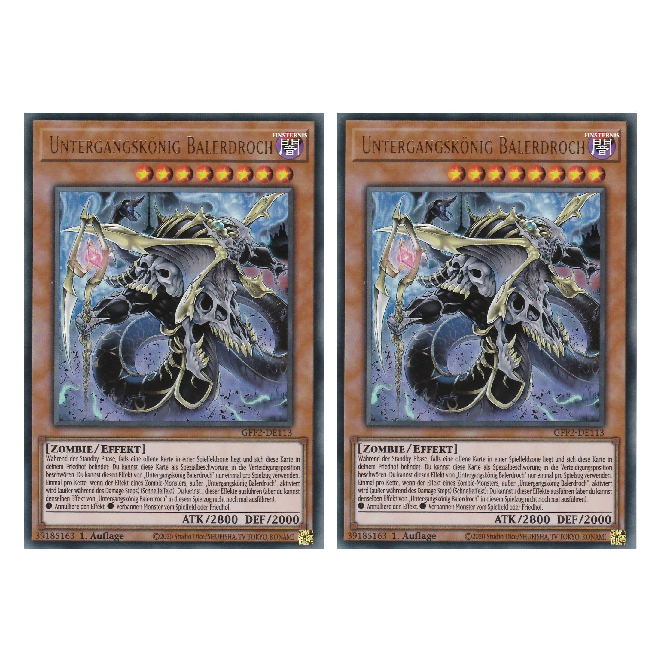 Untergangskönig Balerdroch - GFP2-DE113 - Ultra Rare - Deutsch - 1. Auflage - Ghost from the Past II The Second Hunting - Yu-Gi-Oh! - Duo Set (2 Stück)