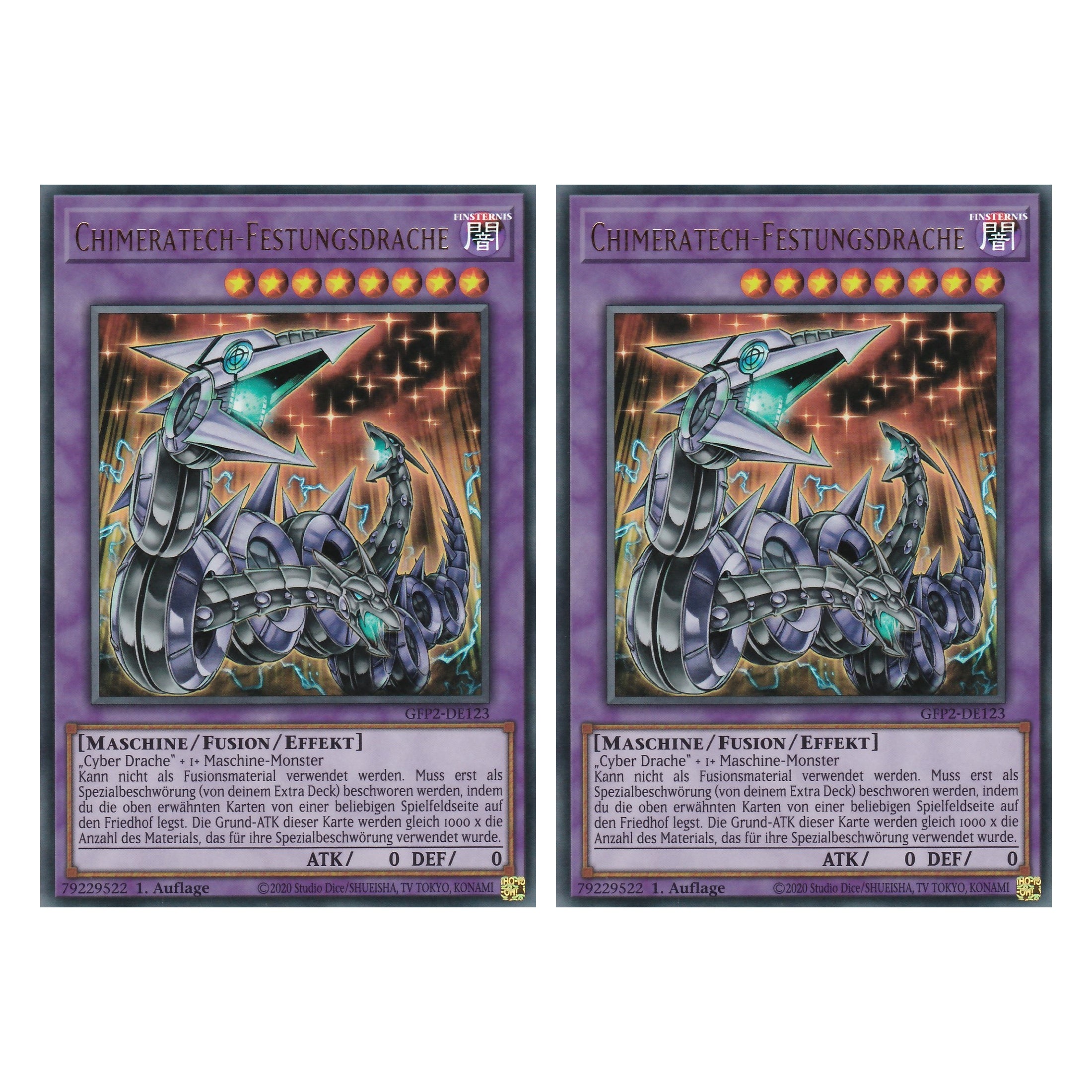Chimeratech-Festungsdrache - GFP2-DE123 - Ultra Rare - Deutsch - 1. Auflage - Ghost from the Past II The Second Hunting - Yu-Gi-Oh! - Duo Set (2 Stück)