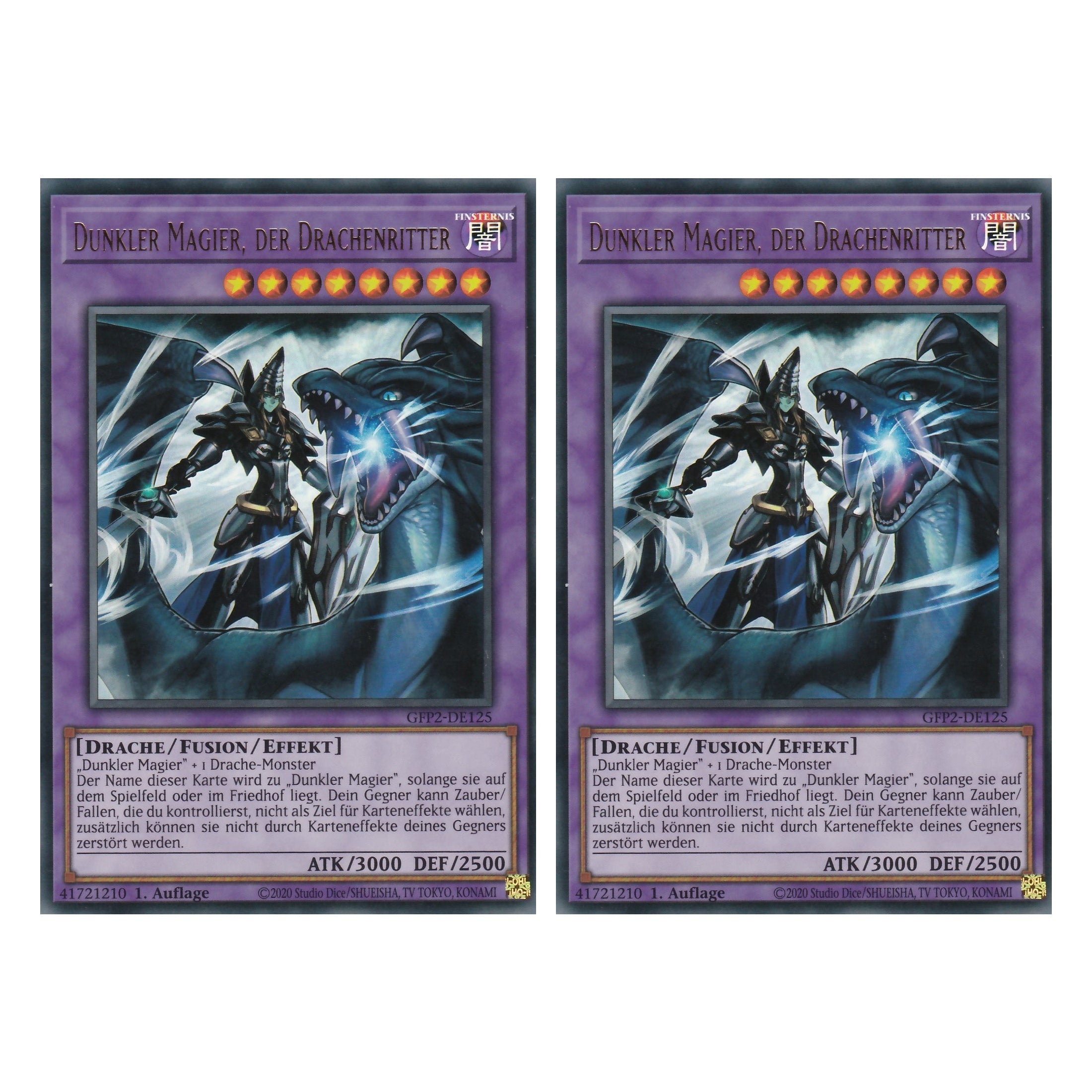 Dunkler Magier, der Drachenritter - GFP2-DE125 - Ultra Rare - Deutsch - 1. Auflage - Ghost from the Past II The Second Hunting - Yu-Gi-Oh! - Duo Set (2 Stück)