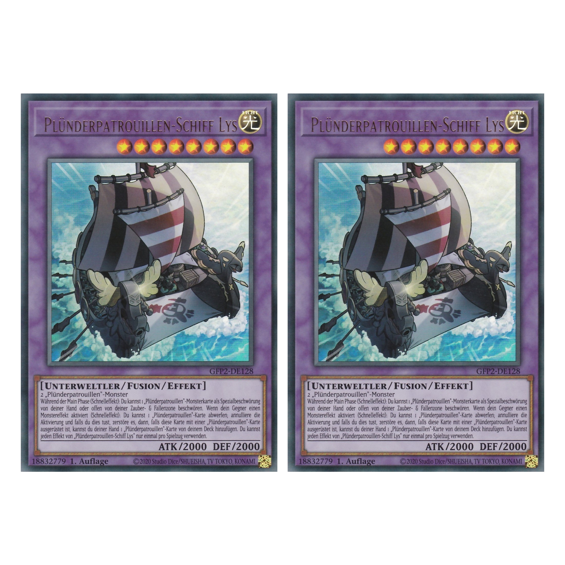 Plünderpatrouillen-Schiff Lys - GFP2-DE128 - Ultra Rare - Deutsch - 1. Auflage - Ghost from the Past II The Second Hunting - Yu-Gi-Oh! - Duo Set (2 Stück)