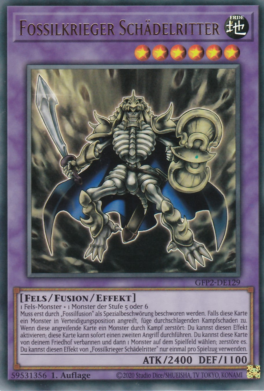 Fossilkrieger Schädelritter - GFP2-DE129 - Ultra Rare - Deutsch - 1. Auflage - Ghosts From the Past: The 2nd Haunting