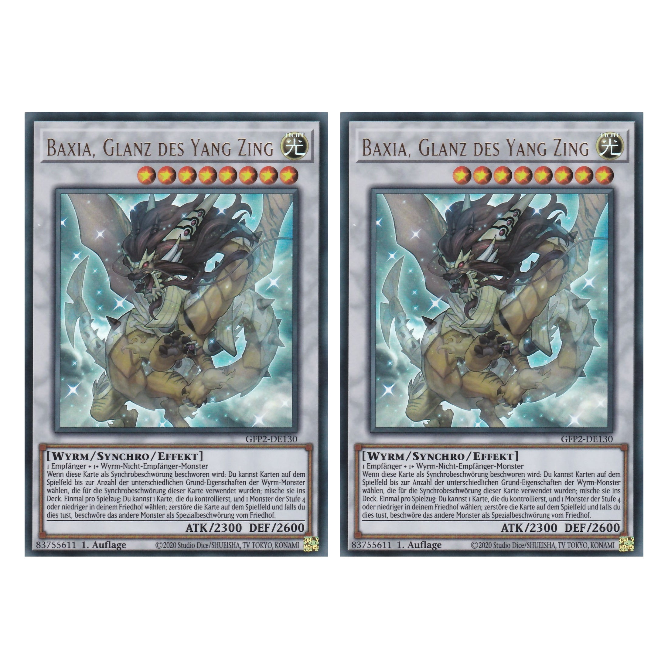 Baxia, Glanz des Yang Zing - GFP2-DE130 - Ultra Rare - Deutsch - 1. Auflage - Ghost from the Past II The Second Hunting - Yu-Gi-Oh! - Duo Set (2 Stück)