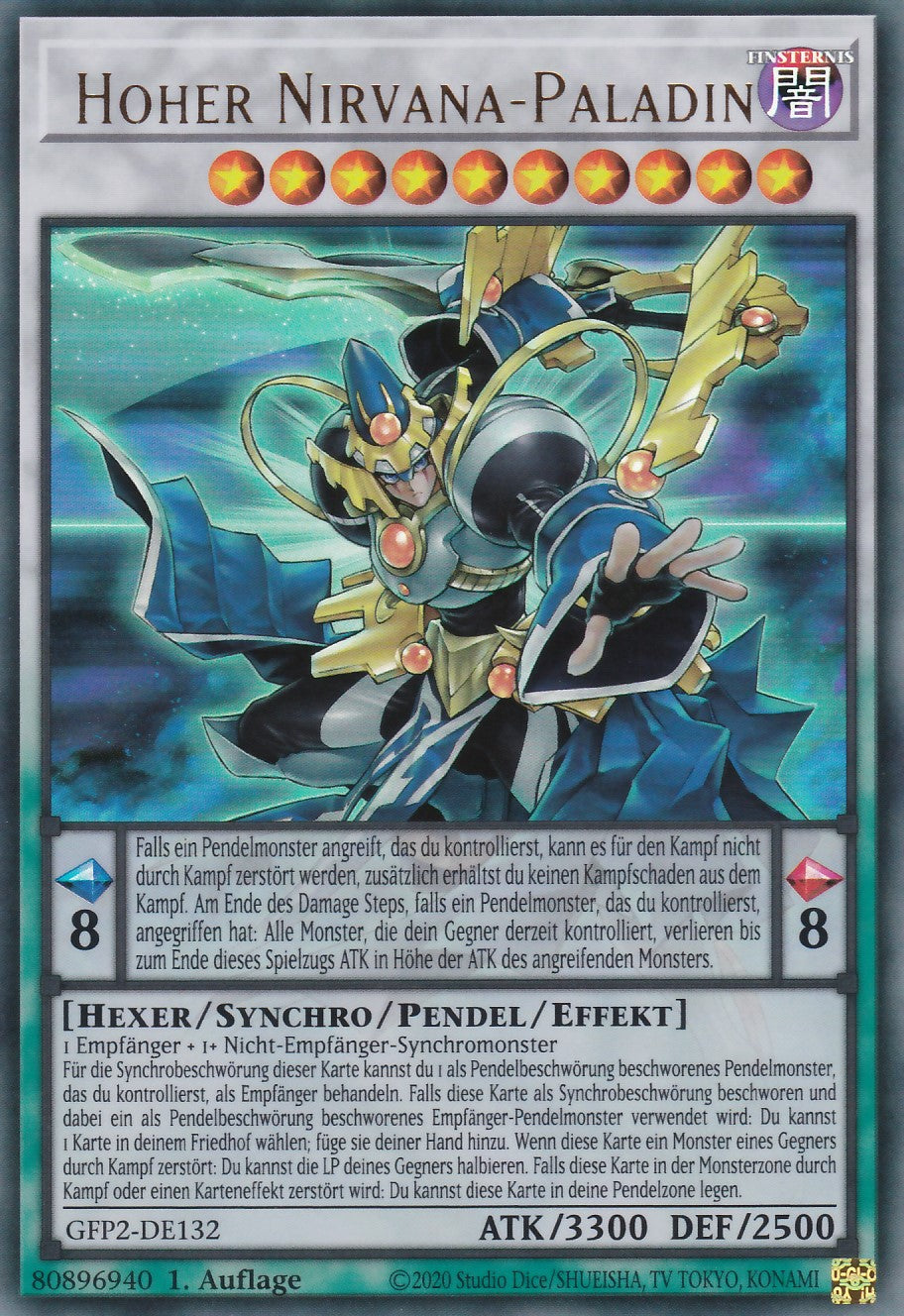 Hoher Nirvana-Paladin - GFP2-DE132 - Ultra Rare - Deutsch - 1. Auflage - Ghosts From the Past: The 2nd Haunting