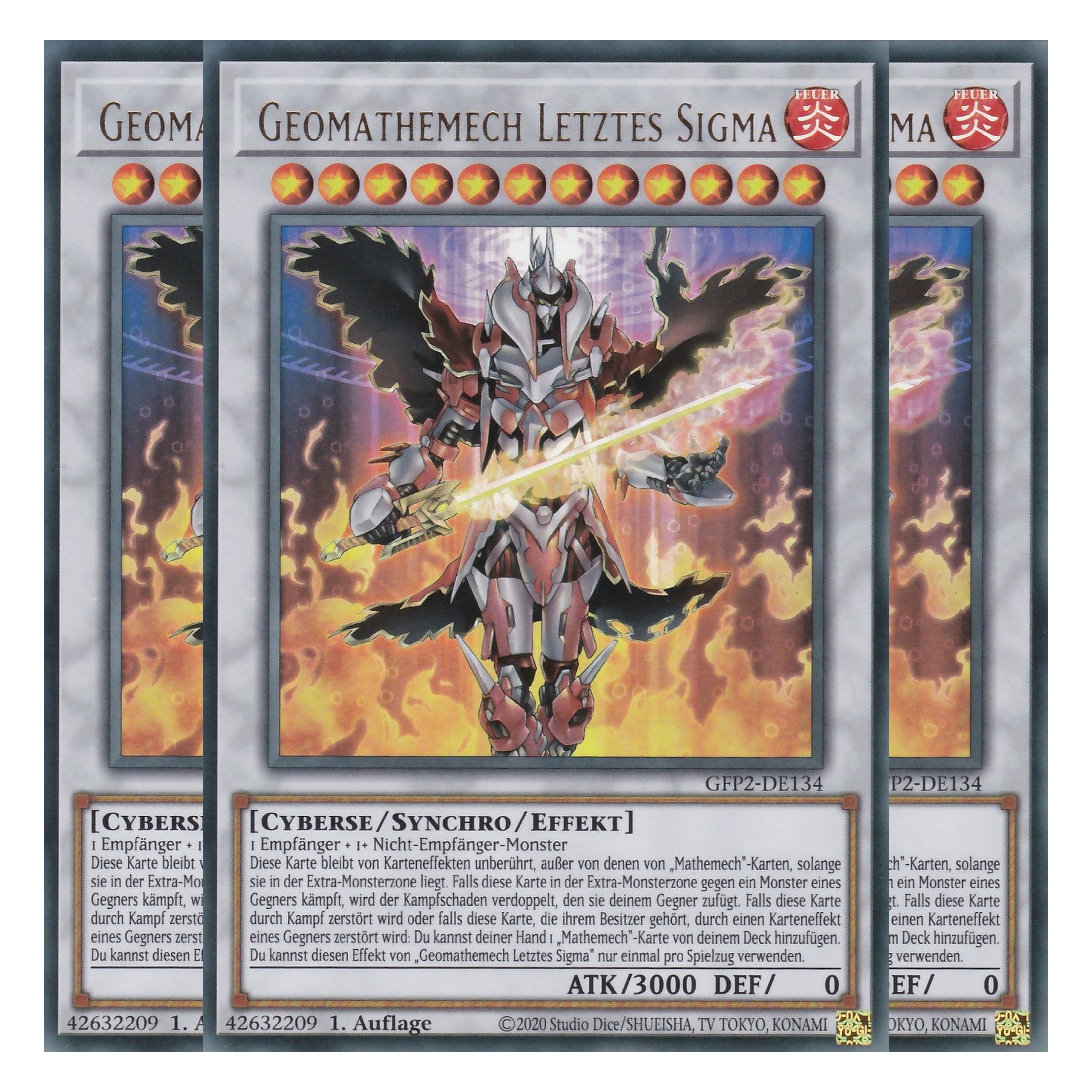 Geomathemech Letztes Sigma - GFP2-DE134 - Ultra Rare - Deutsch - 1. Auflage - Ghost from the Past II The Second Hunting - Yu-Gi-Oh! - Playset (3 Kopien)