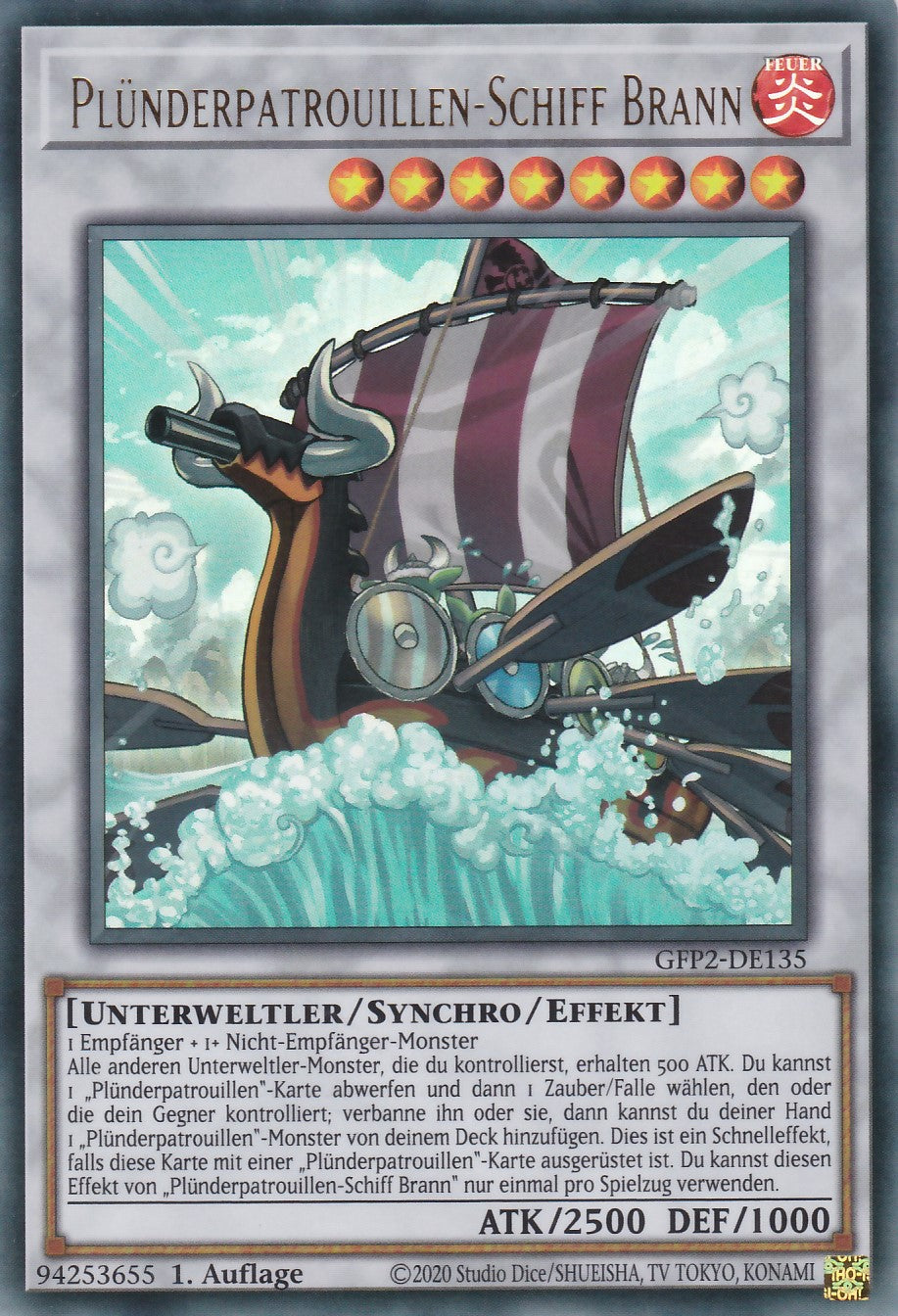 Plünderpatrouillen-Schiff Brann - GFP2-DE135 - Ultra Rare - Deutsch - 1. Auflage - Ghosts From the Past: The 2nd Haunting