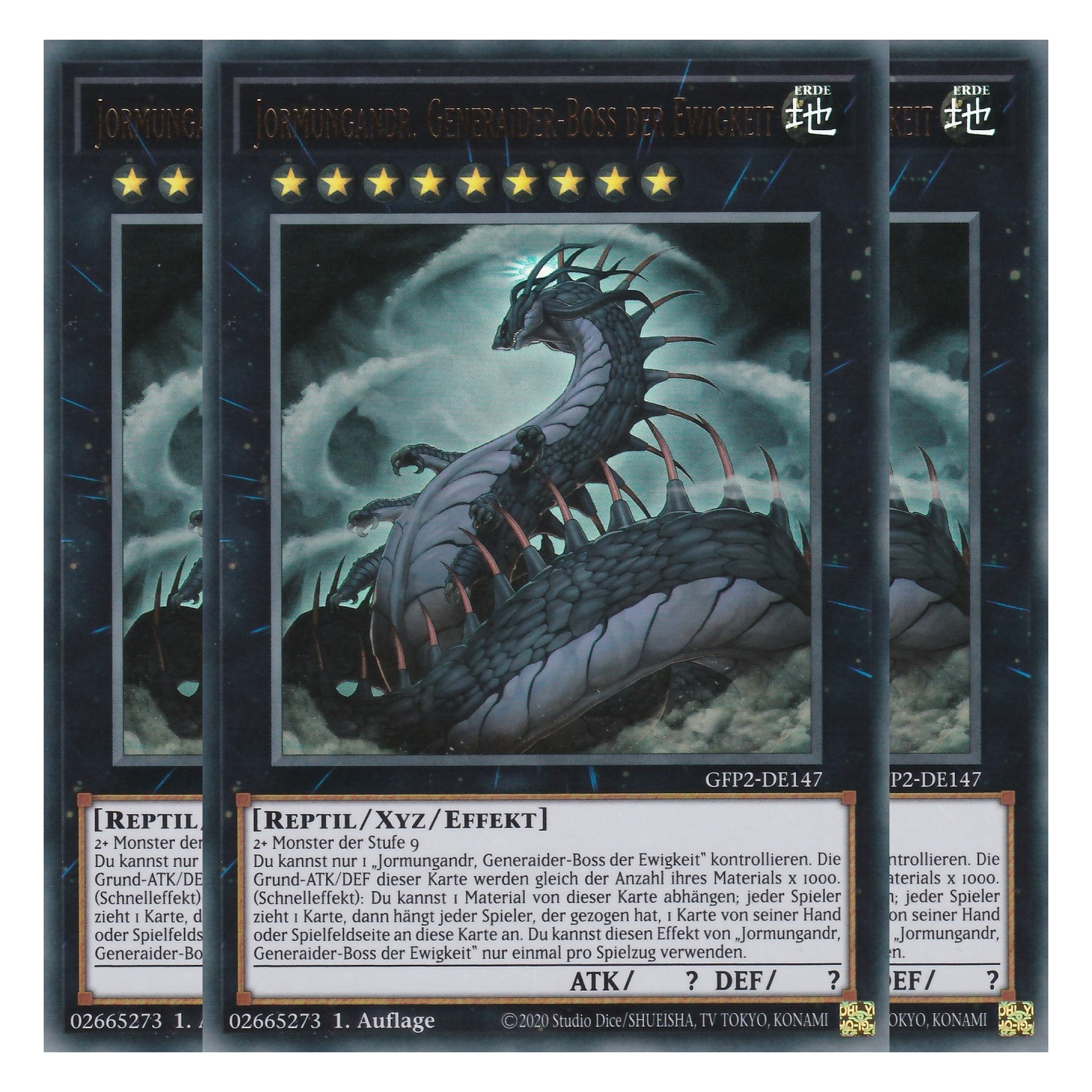 Jormungandr, Generaider-Boss der Ewigkeit - GFP2-DE147 - Ultra Rare - Deutsch - 1. Auflage - Ghost from the Past II The Second Hunting - Yu-Gi-Oh! - Playset (3 Kopien)