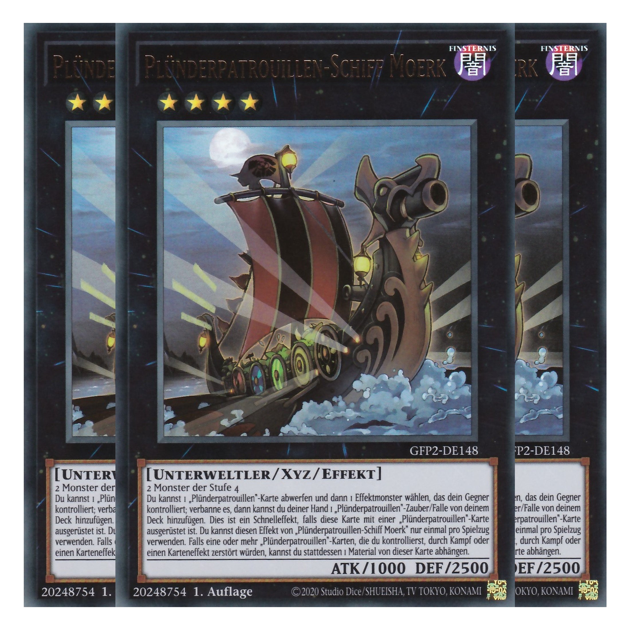 Plünderpatrouillen-Schiff Moerk - GFP2-DE148 - Ultra Rare - Deutsch - 1. Auflage - Ghost from the Past II The Second Hunting - Yu-Gi-Oh! - Playset (3 Kopien)