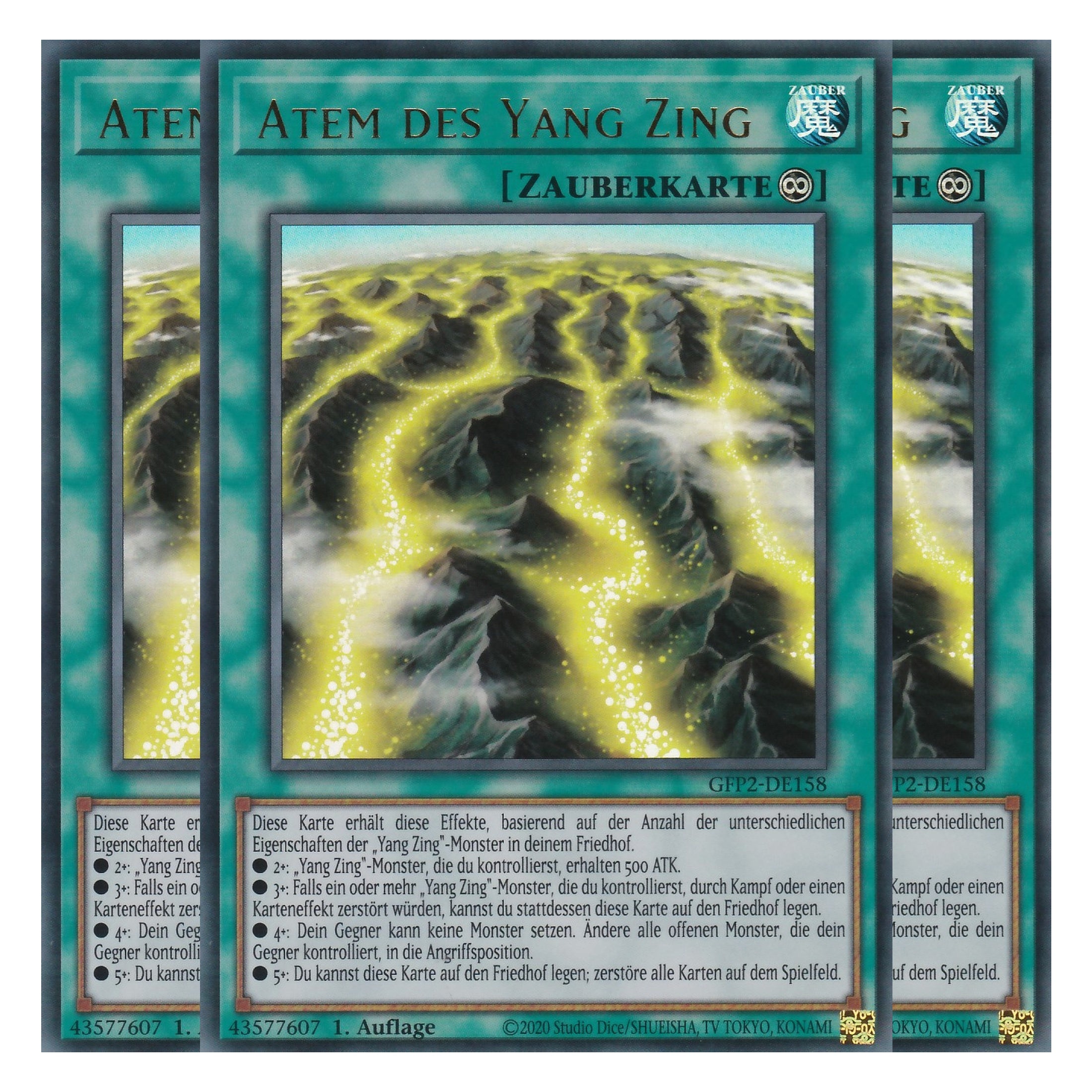 Atem des Yang Zing - GFP2-DE158 - Ultra Rare - Deutsch - 1. Auflage - Ghost from the Past II The Second Hunting - Yu-Gi-Oh! - Playset (3 Kopien)
