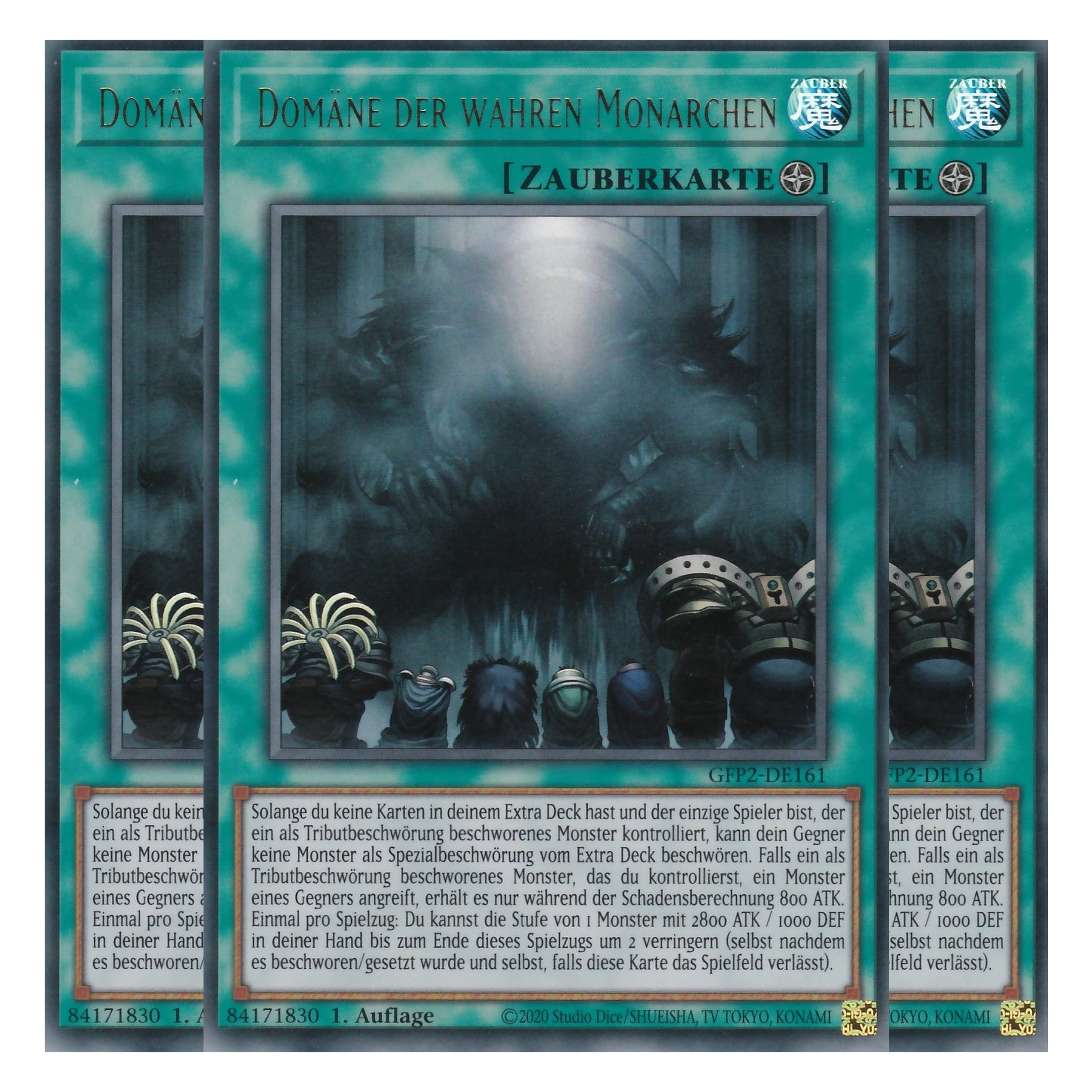 Domäne der wahren Monarchen - GFP2-DE161 - Ultra Rare - Deutsch - 1. Auflage - Ghost from the Past II The Second Hunting - Yu-Gi-Oh! - Playset (3 Kopien)
