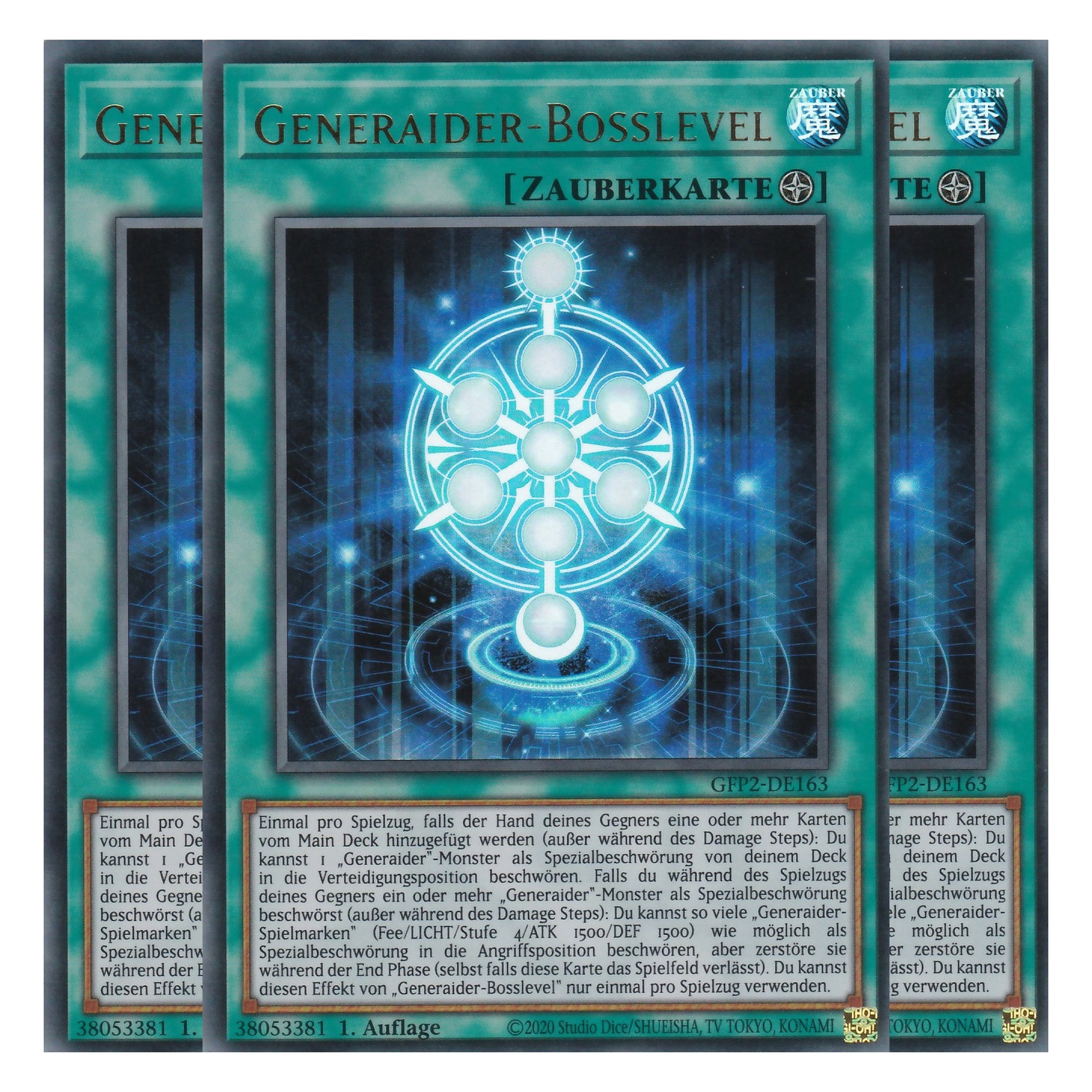Generaider-Bosslevel - GFP2-DE163 - Ultra Rare - Deutsch - 1. Auflage - Ghost from the Past II The Second Hunting - Yu-Gi-Oh! - Playset (3 Kopien)