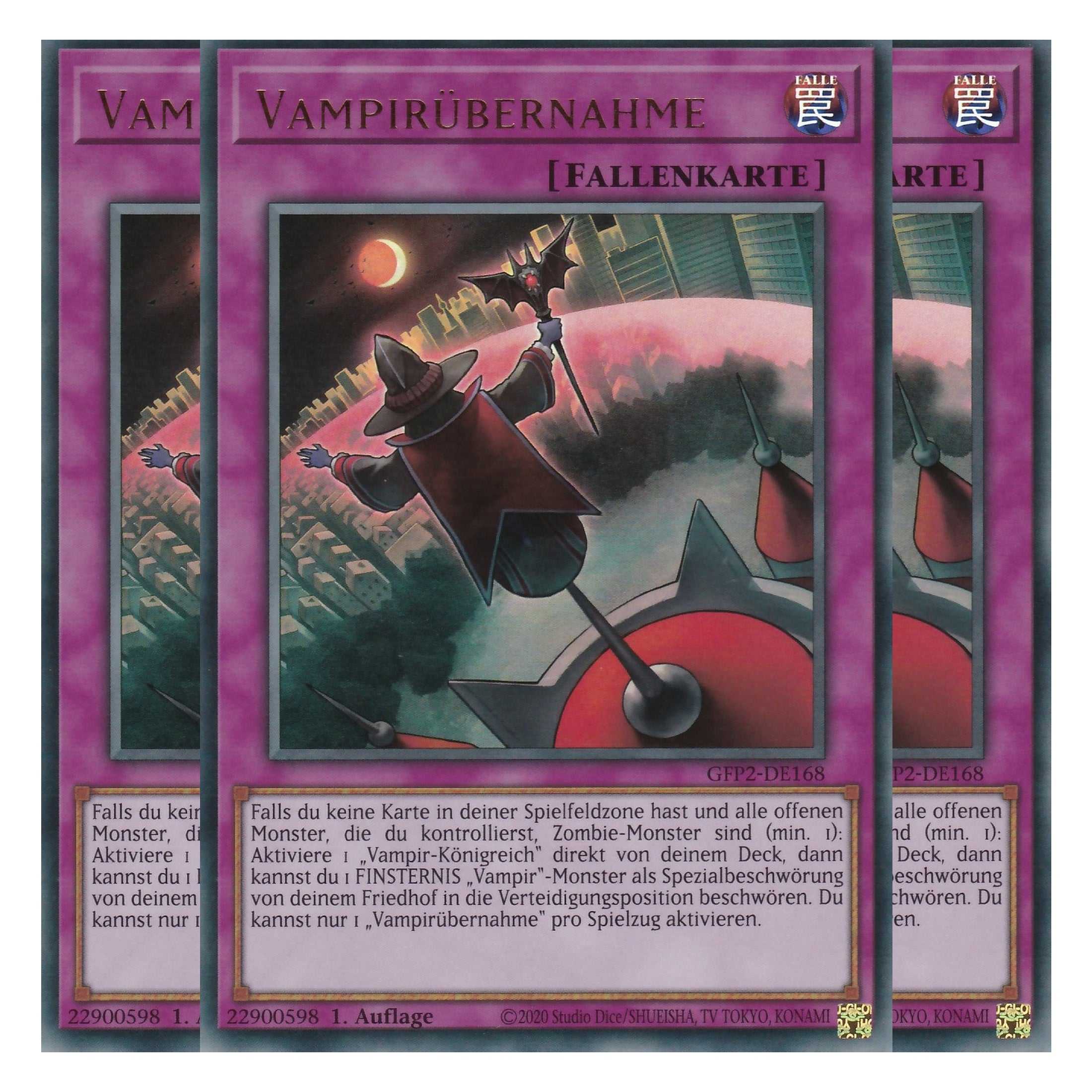 Vampirübernahme - GFP2-DE168 - Ultra Rare - Deutsch - 1. Auflage - Ghost from the Past II The Second Hunting - Yu-Gi-Oh! - Playset (3 Kopien)