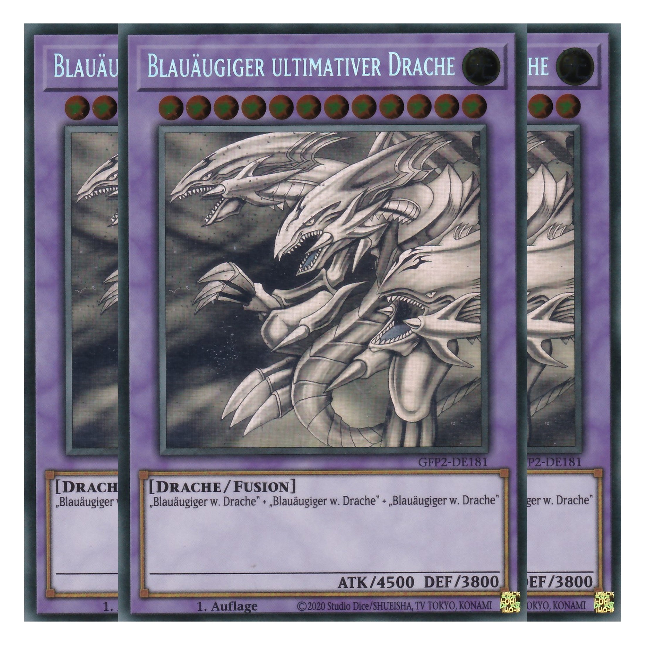 Blauäugiger Ultimativer Drache - GFP2-DE181 - Ghost Rare - Deutsch - 1. Auflage - Ghost from the Past II The Second Hunting - Yu-Gi-Oh! - Playset (3 Kopien)