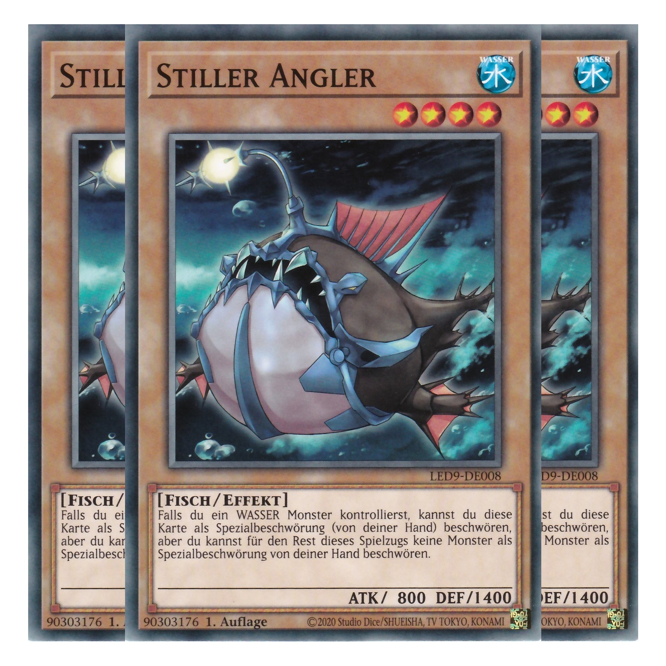 Stiller Angler - LED9-DE008 - Common - Deutsch - 1. Auflage - Legendary Duelists: Duels From the Deep - Playset (3 Kopien)