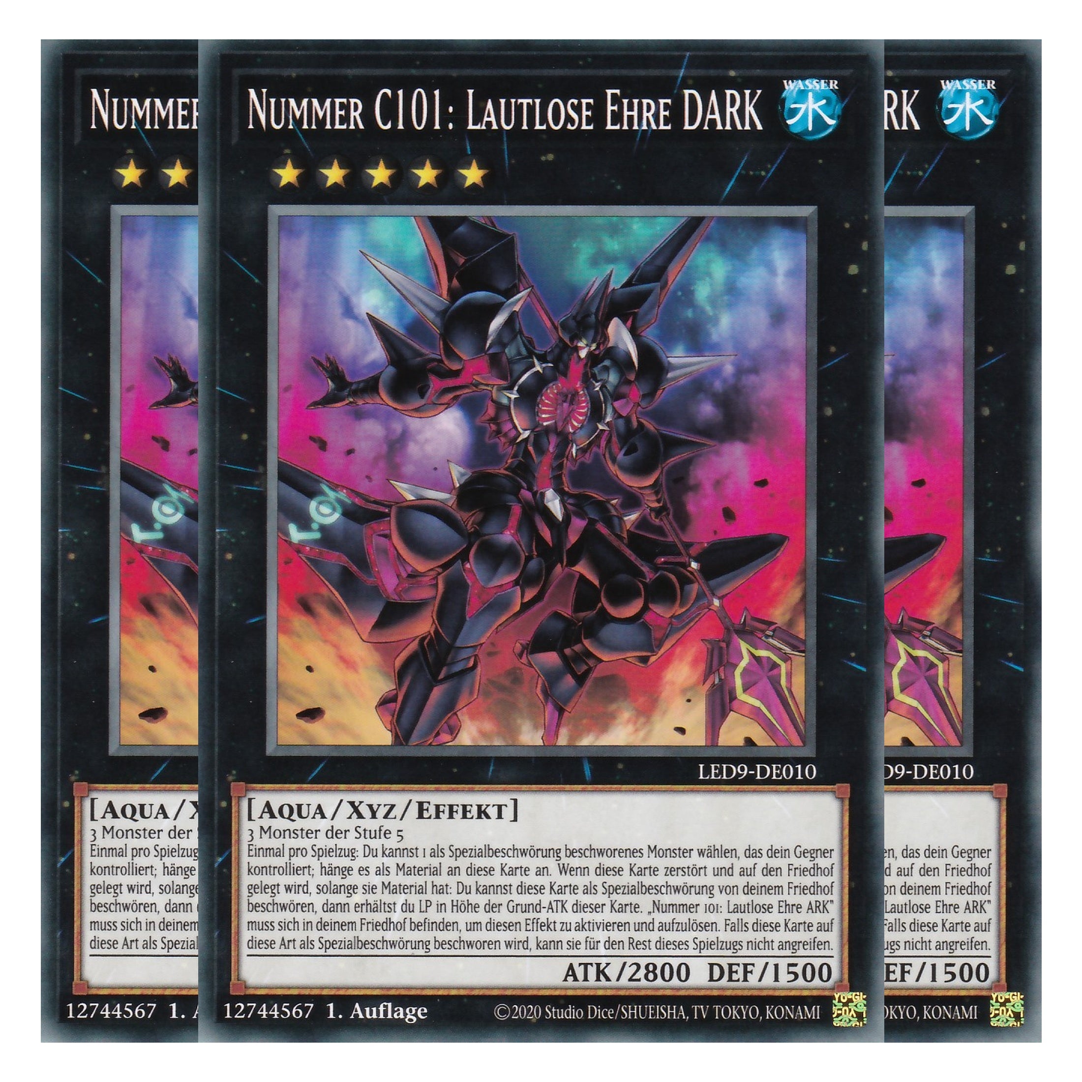 Nummer C101: Lautlose Ehre DARK - LED9-DE010 - Common - Deutsch - 1. Auflage - Legendary Duelists: Duels From the Deep - Playset (3 Kopien)
