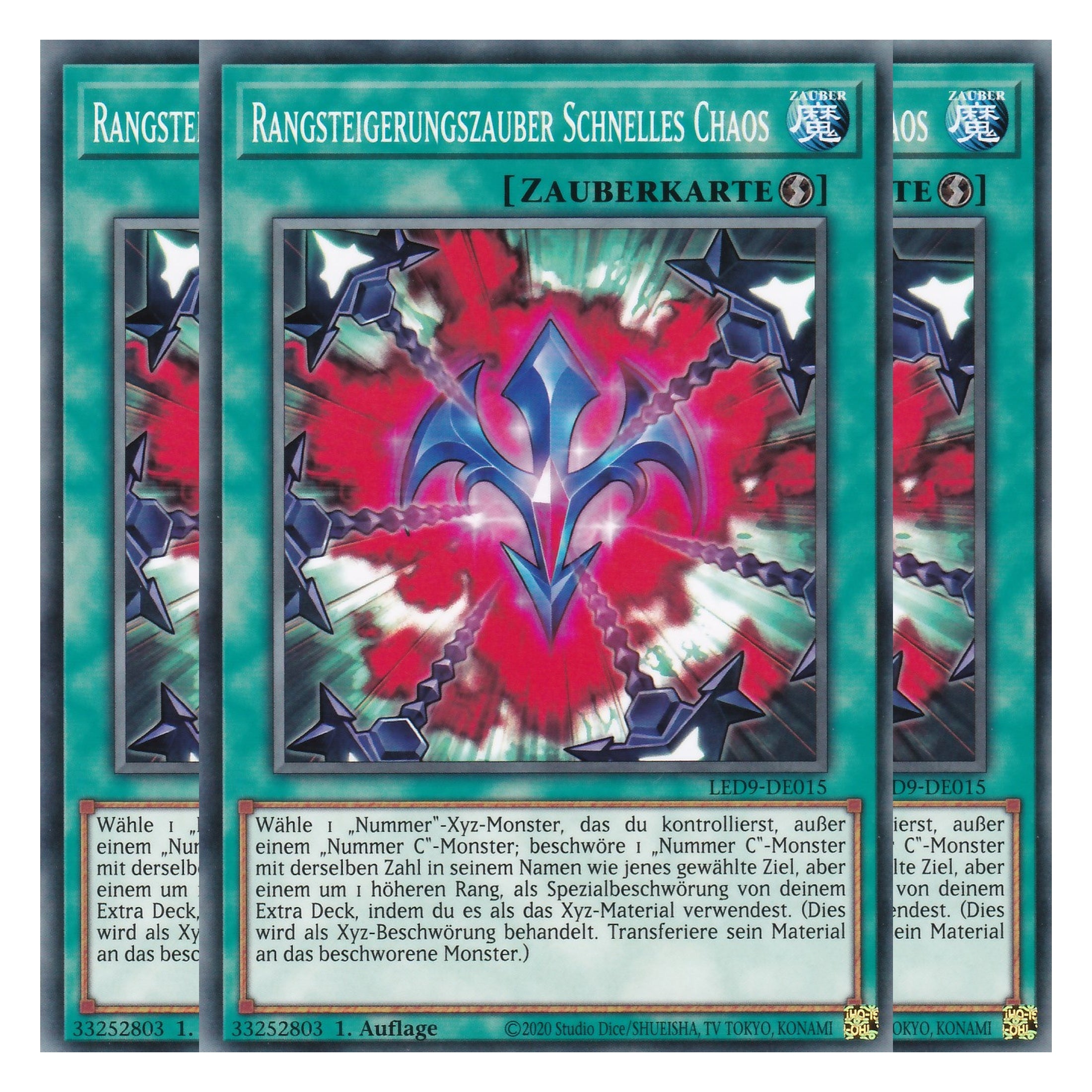 Rangsteigerungszauber Schnelles Chaos - LED9-DE015 - Common - Deutsch - 1. Auflage - Legendary Duelists: Duels From the Deep - Playset (3 Kopien)