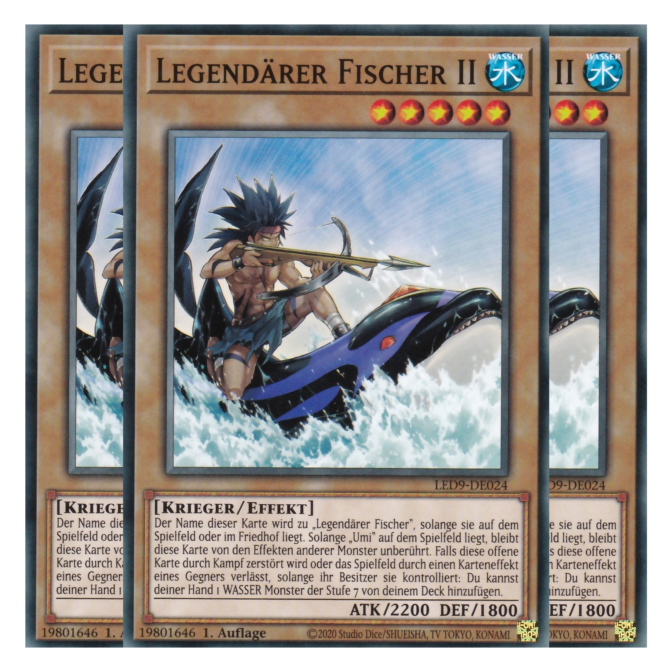 Legendärer Fischer II - LED9-DE024 - Common - Deutsch - 1. Auflage - Legendary Duelists: Duels From the Deep - Playset (3 Kopien)