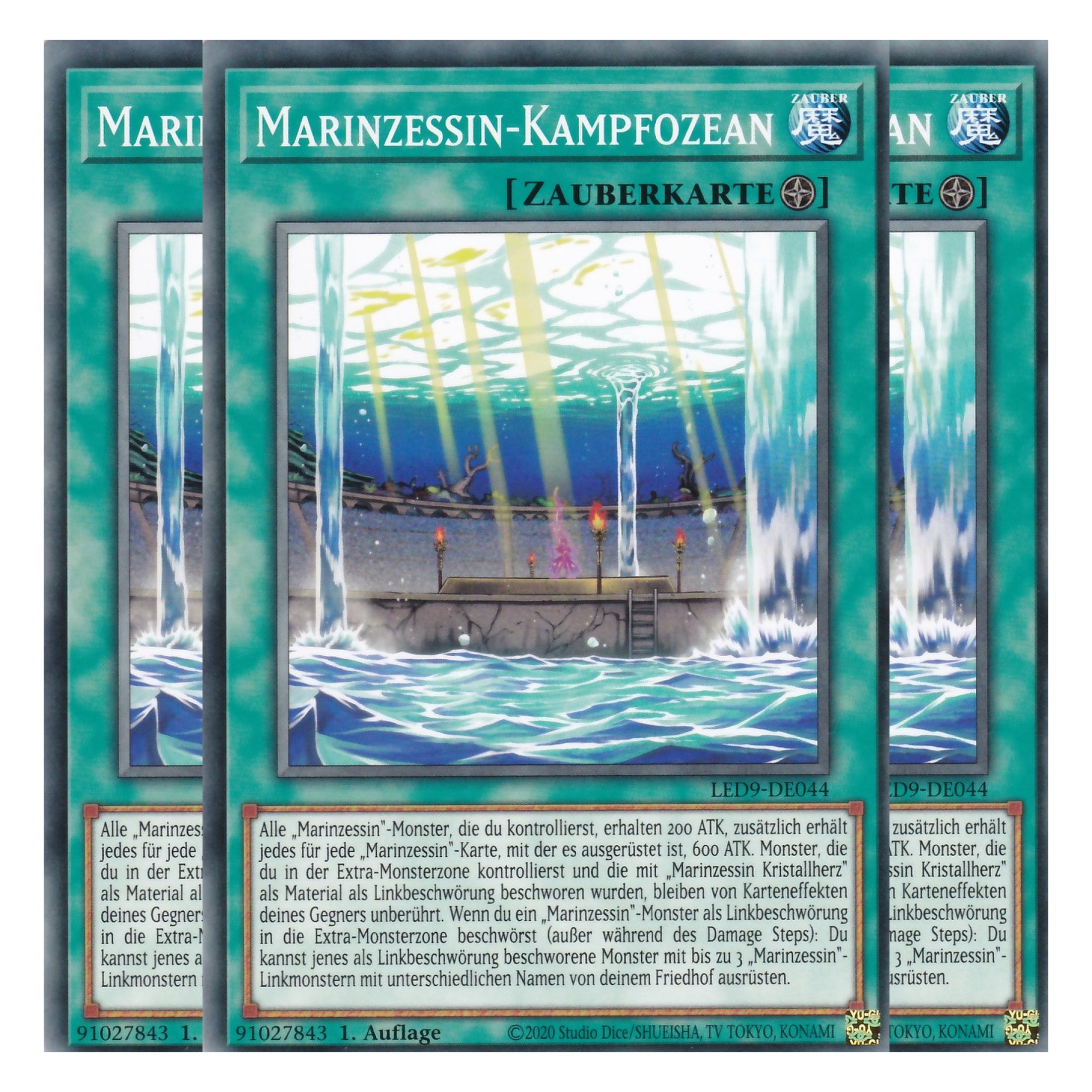 Marinzessin-Kampfozean - LED9-DE044 - Common - Deutsch - 1. Auflage - Legendary Duelists: Duels From the Deep - Playset (3 Kopien)