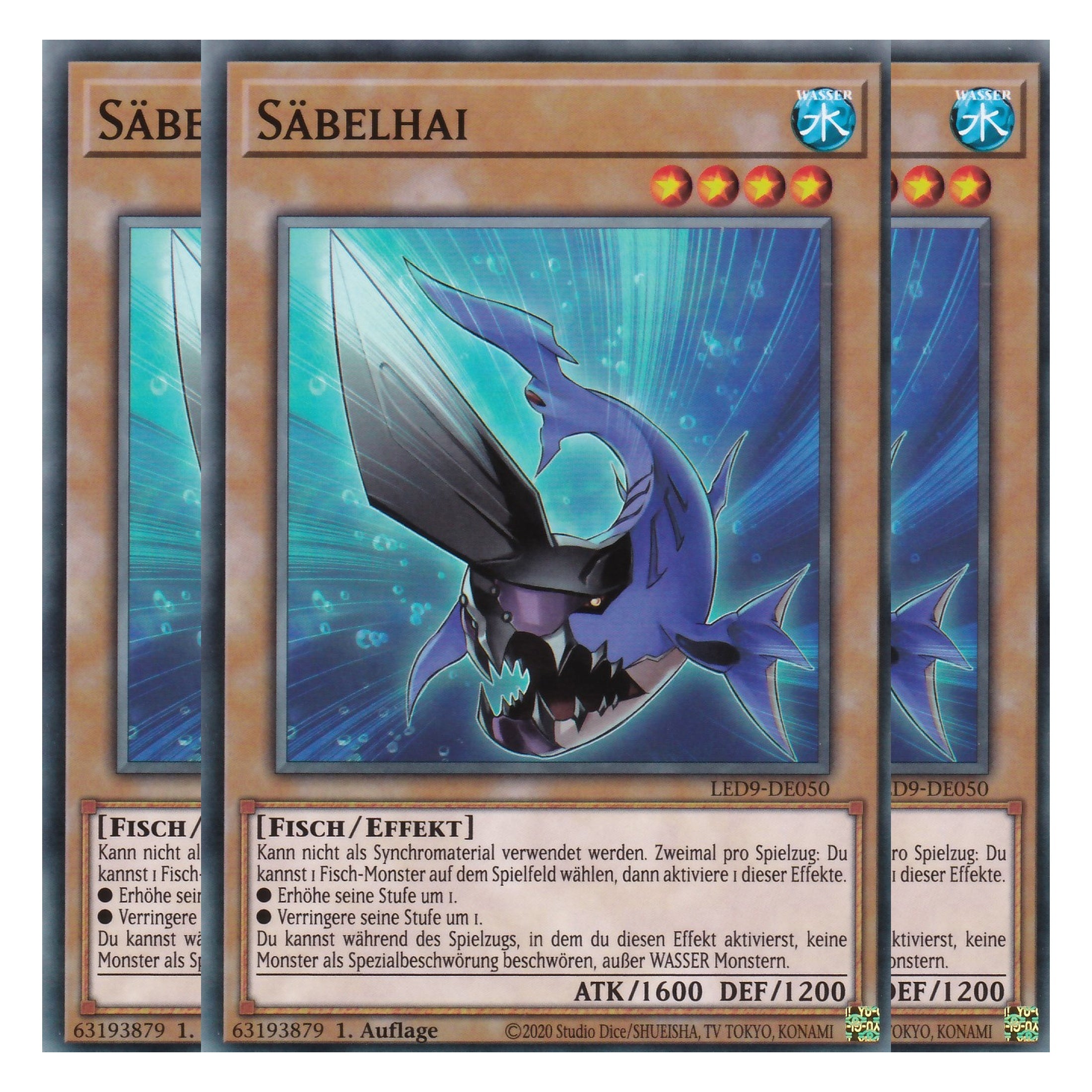Säbelhai - LED9-DE050 - Common - Deutsch - 1. Auflage - Legendary Duelists: Duels From the Deep - Playset (3 Kopien)