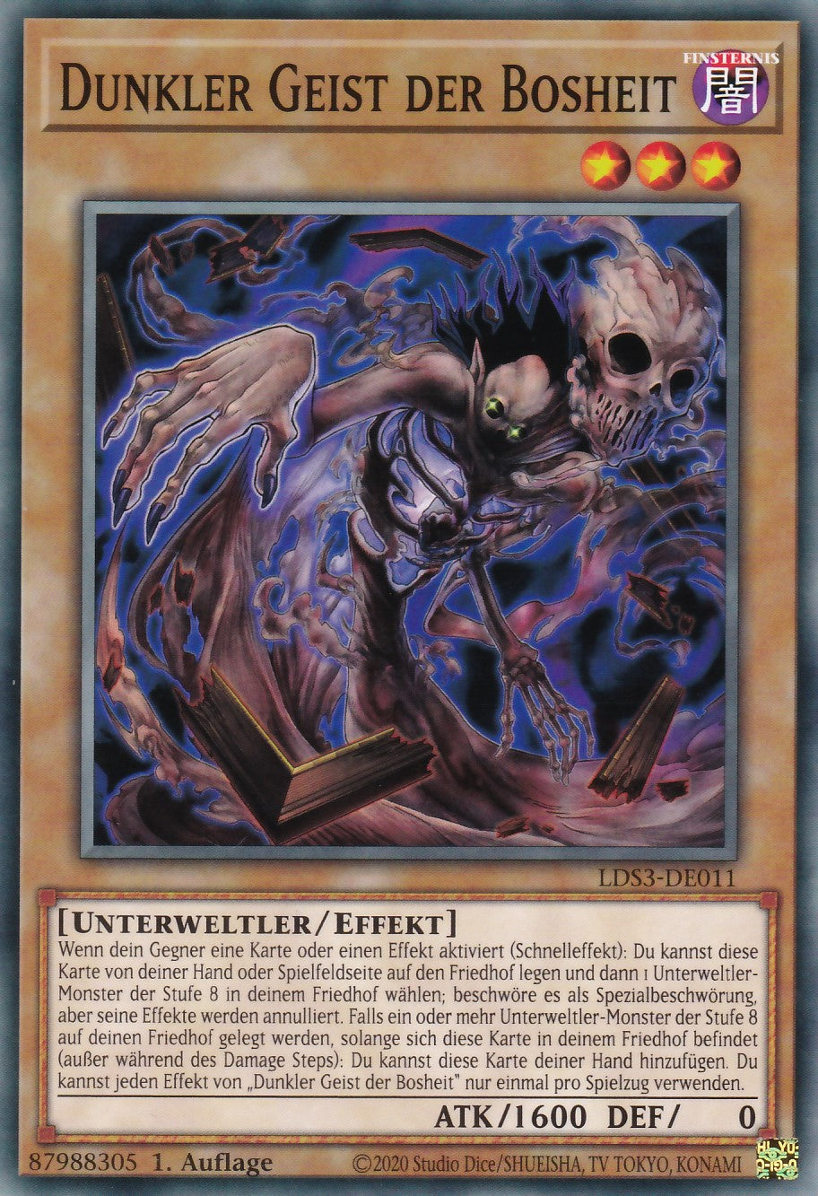 Dunkler Geist der Bosheit - LDS3-DE011 - Common - Deutsch - 1. Auflage - Legendary Duelists: Season 3