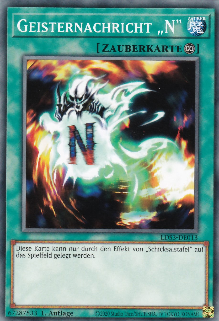Geisternachricht „N“ - LDS3-DE013 - Common - Deutsch - 1. Auflage - Legendary Duelists: Season 3