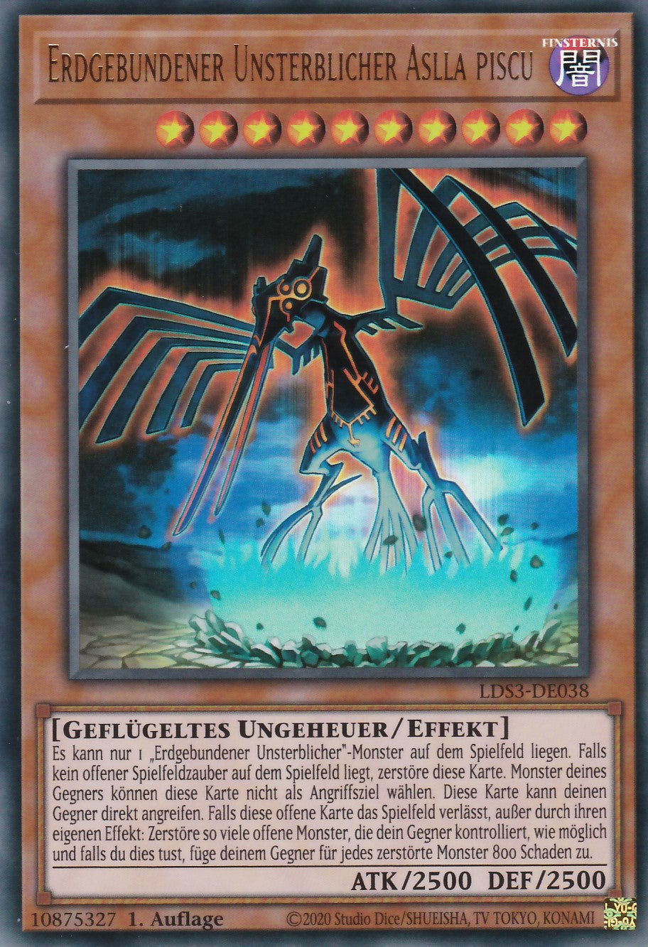 Erdgebundener Unsterblicher Aslla piscu - LDS3-DE038 - Ultra Rare - Deutsch - 1. Auflage - Legendary Duelists: Season 3