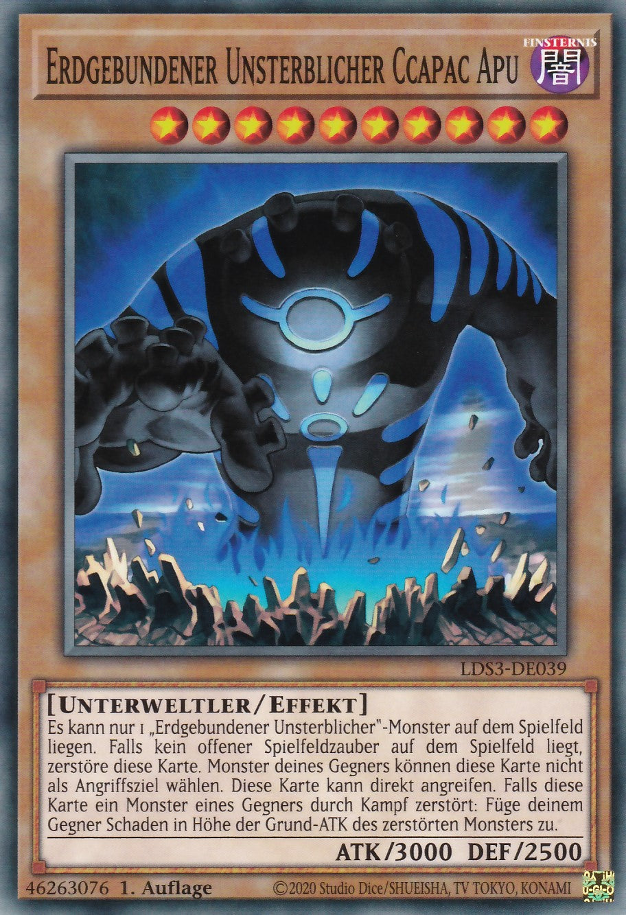 Erdgebundener Unsterblicher Ccapac Apu - LDS3-DE039 - Common - Deutsch - 1. Auflage - Legendary Duelists: Season 3