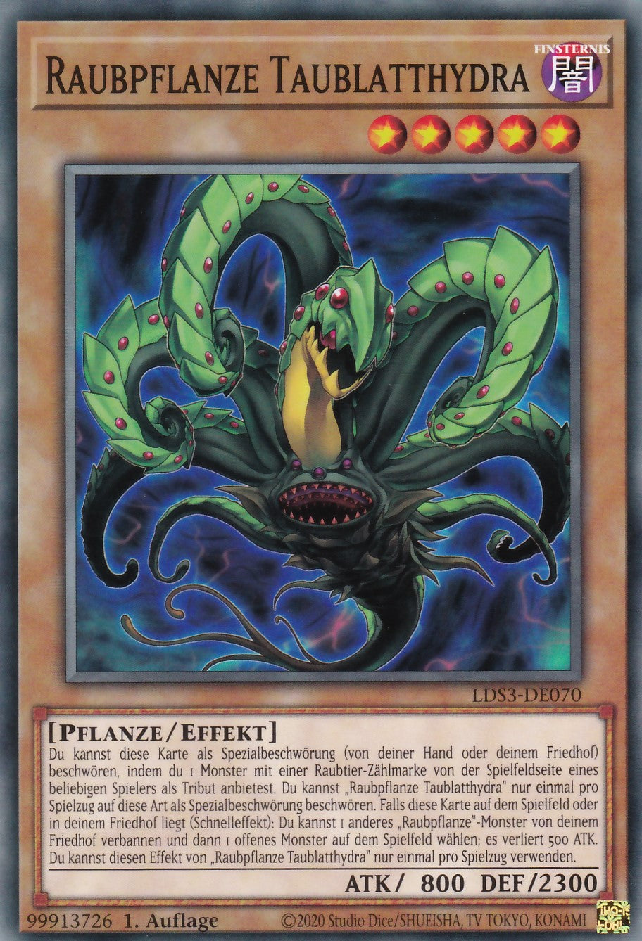 Raubpflanze Taublatthydra - LDS3-DE070 - Common - Deutsch - 1. Auflage - Legendary Duelists: Season 3