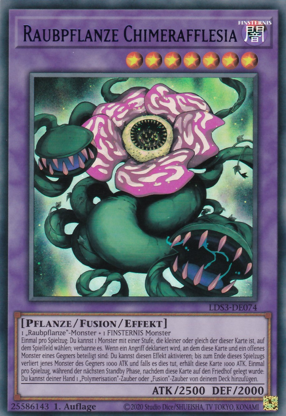 Raubpflanze Chimerafflesia - LDS3-DE074 - Ultra Rare - Deutsch - 1. Auflage - Legendary Duelists: Season 3