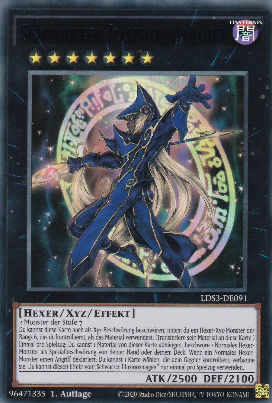 Schwarzer Illusionsmagier - LDS3-DE091 - Ultra Rare - Deutsch - 1. Auflage - Legendary Duelists: Season 3