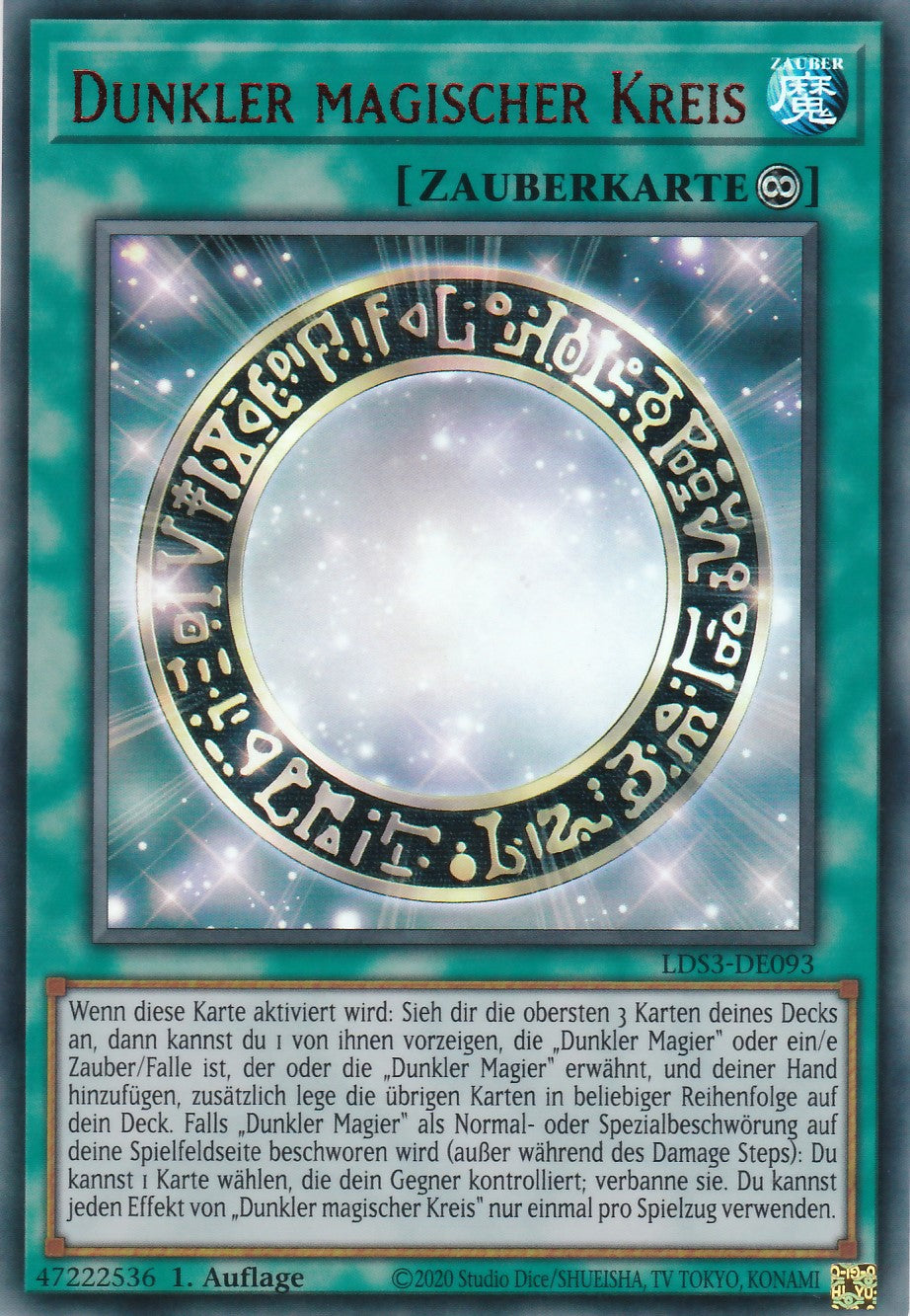 Dunkler magischer Kreis - LDS3-DE093 - Ultra Rare - Deutsch - 1. Auflage - Legendary Duelists: Season 3