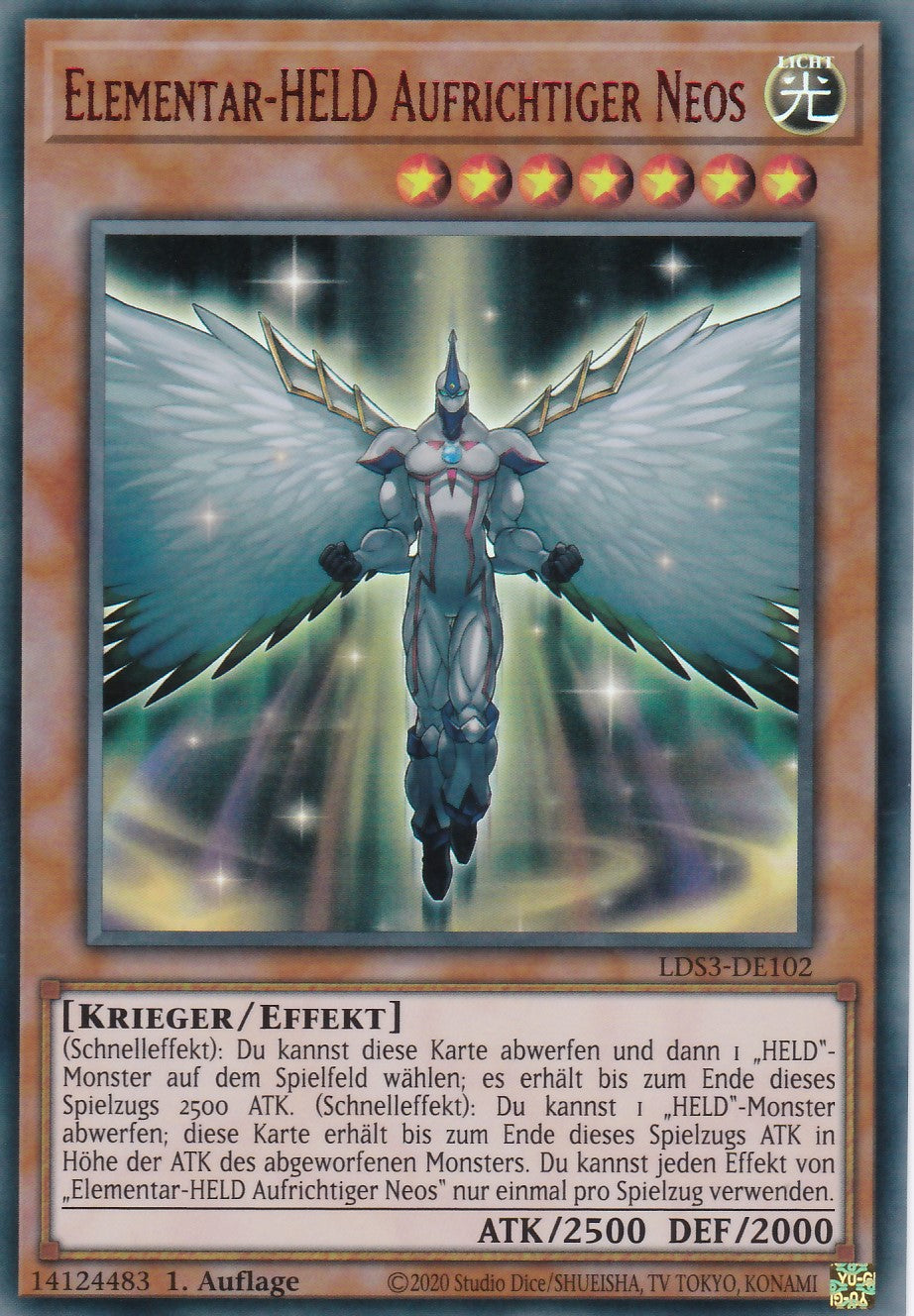Elementar-HELD Aufrichtiger Neos - LDS3-DE102 - Ultra Rare - Deutsch - 1. Auflage - Legendary Duelists: Season 3