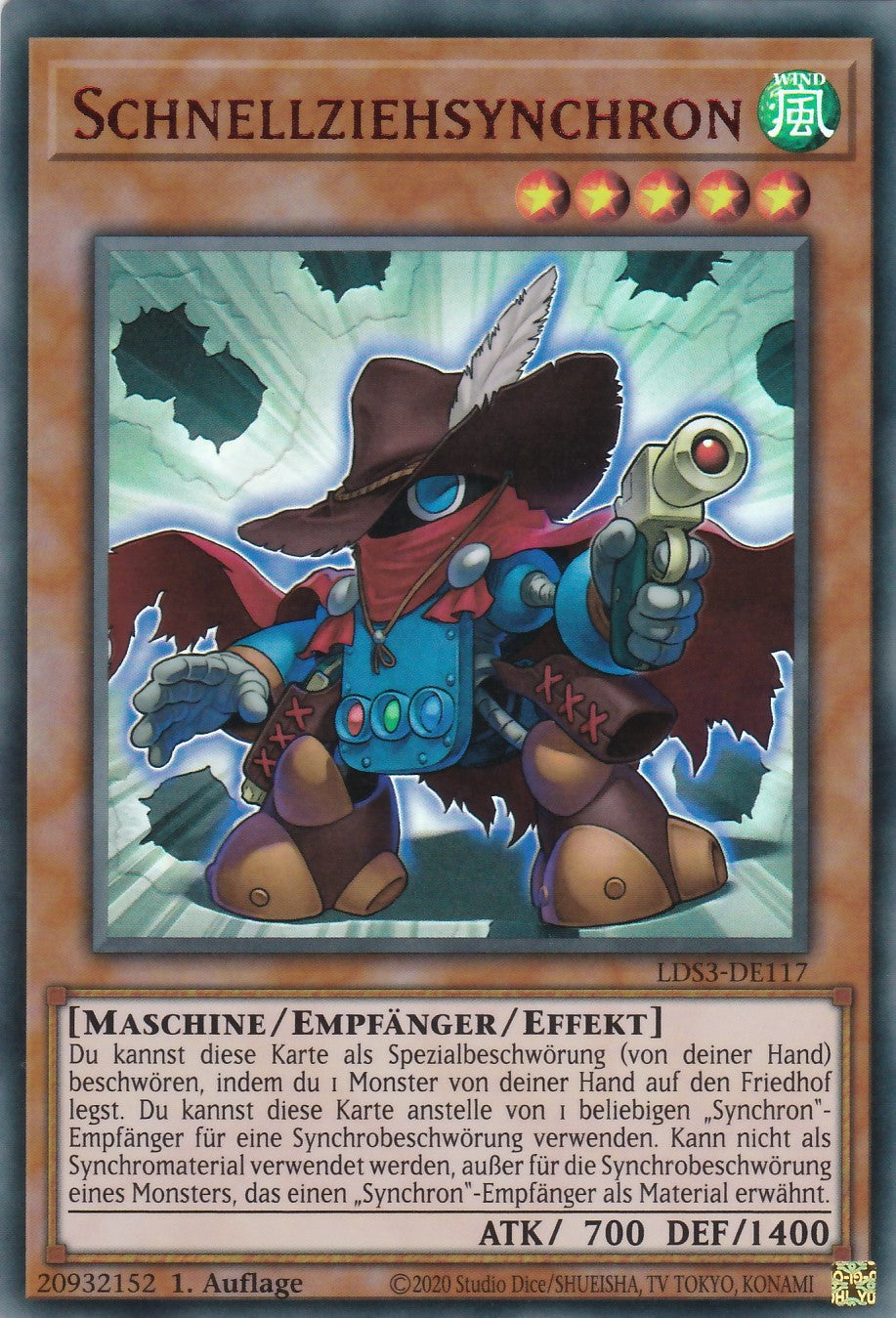 Schnellziehsynchron - LDS3-DE117 - Ultra Rare - Deutsch - 1. Auflage - Legendary Duelists: Season 3