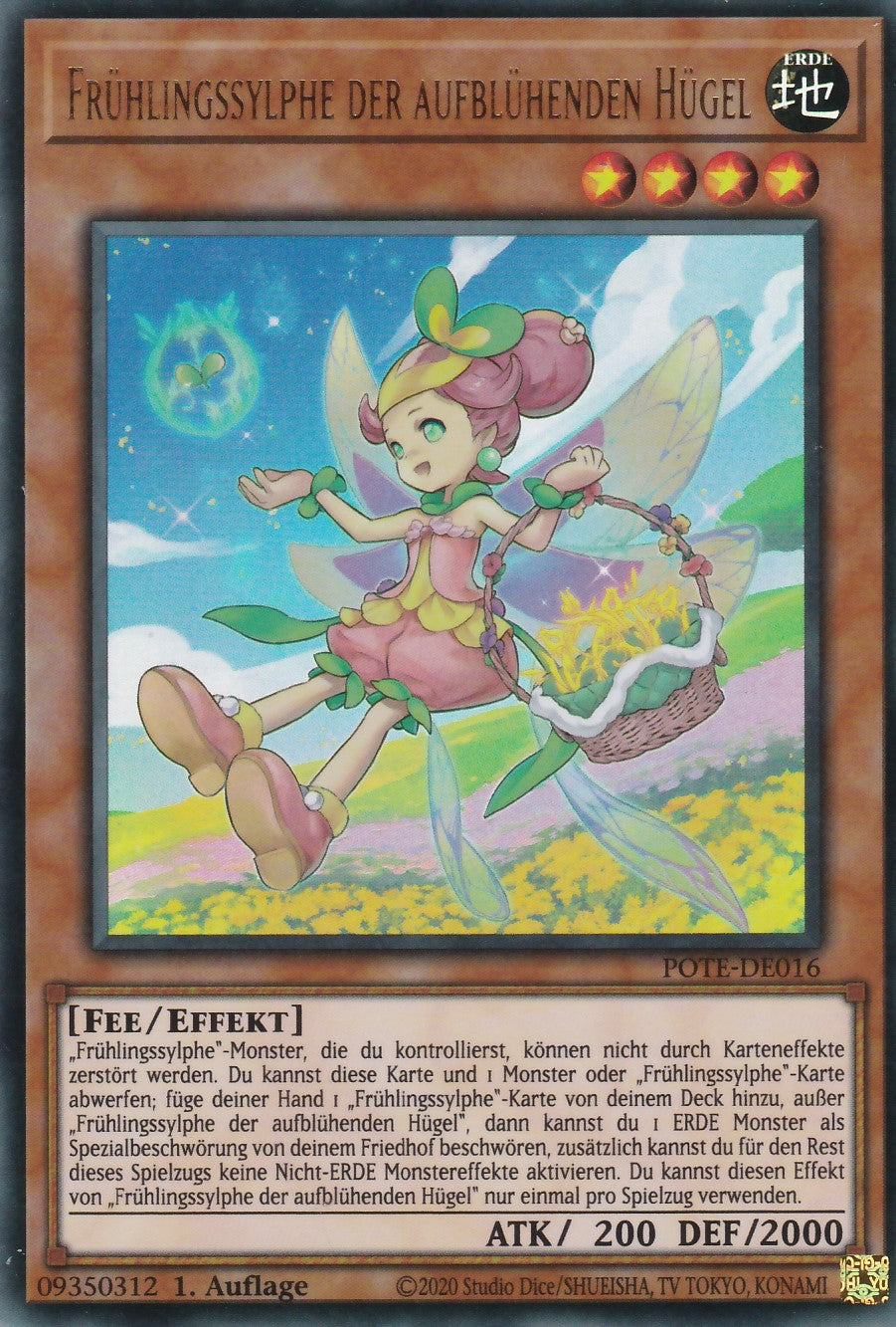 Frühlingssylphe der aufblühenden Hügel - POTE-DE016 - Ultra Rare - Deutsch - 1. Auflage - Power of the Elements