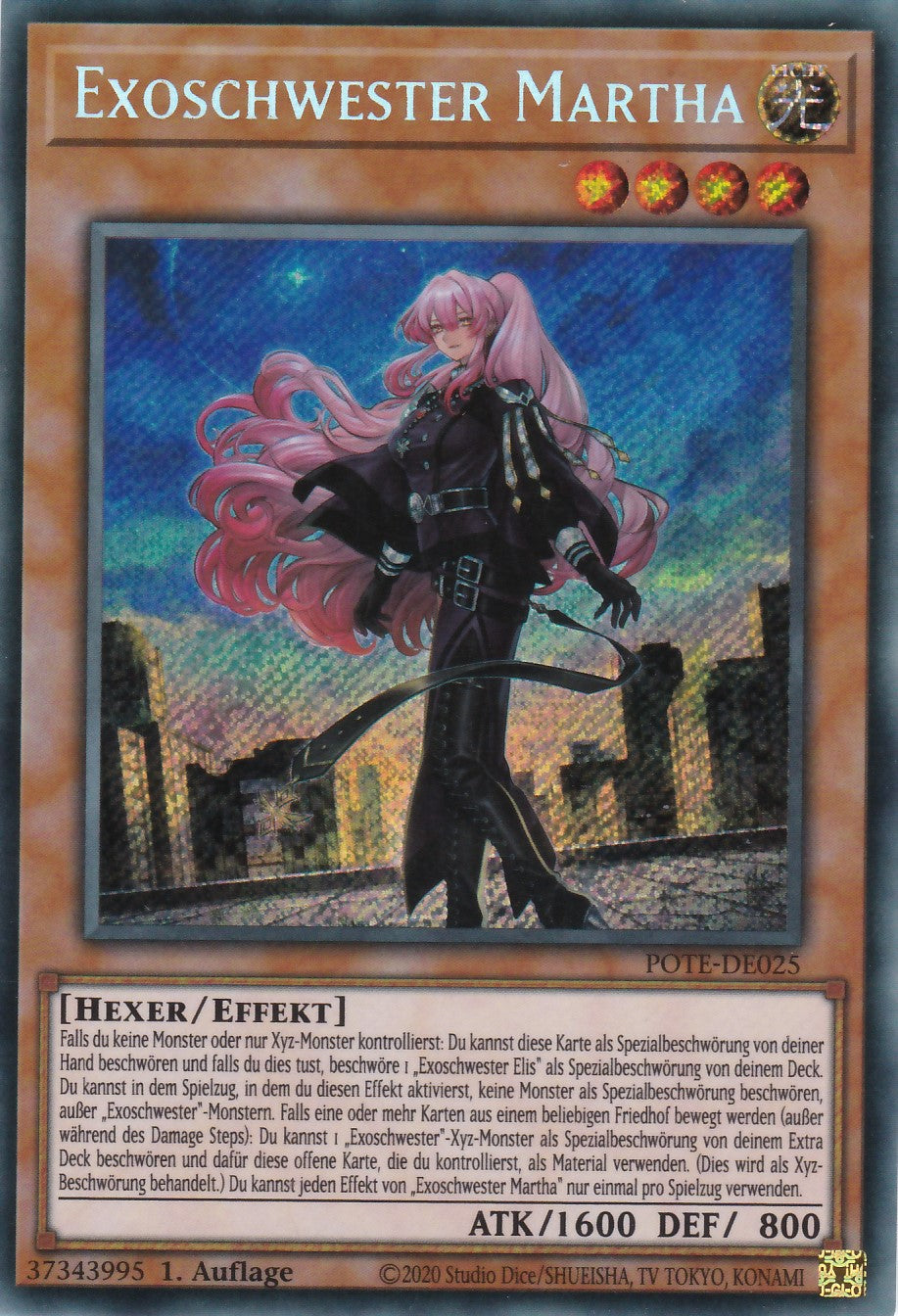 Exoschwester Martha - POTE-DE025 - Secret Rare - Deutsch - 1. Auflage - Power of the Elements