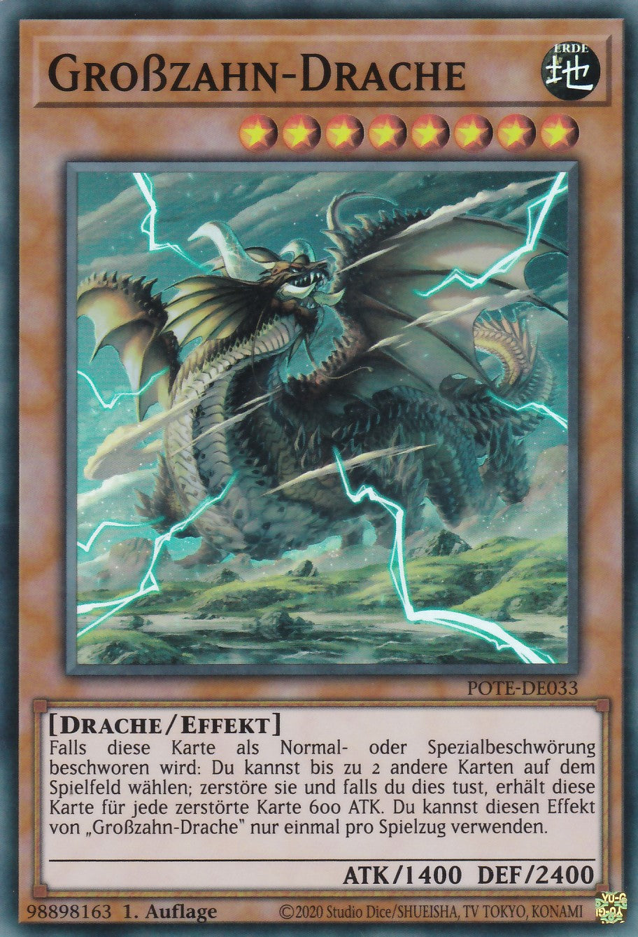 Großzahn-Drache - POTE-DE033 - Super Rare - Deutsch - 1. Auflage - Power of the Elements