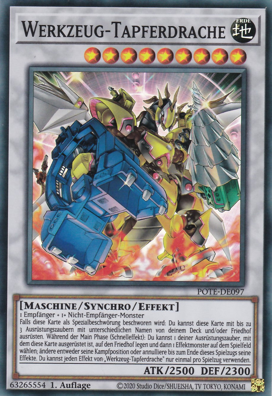 Werkzeug-Tapferdrache - POTE-DE097 - Super Rare - Deutsch - 1. Auflage - Power of the Elements