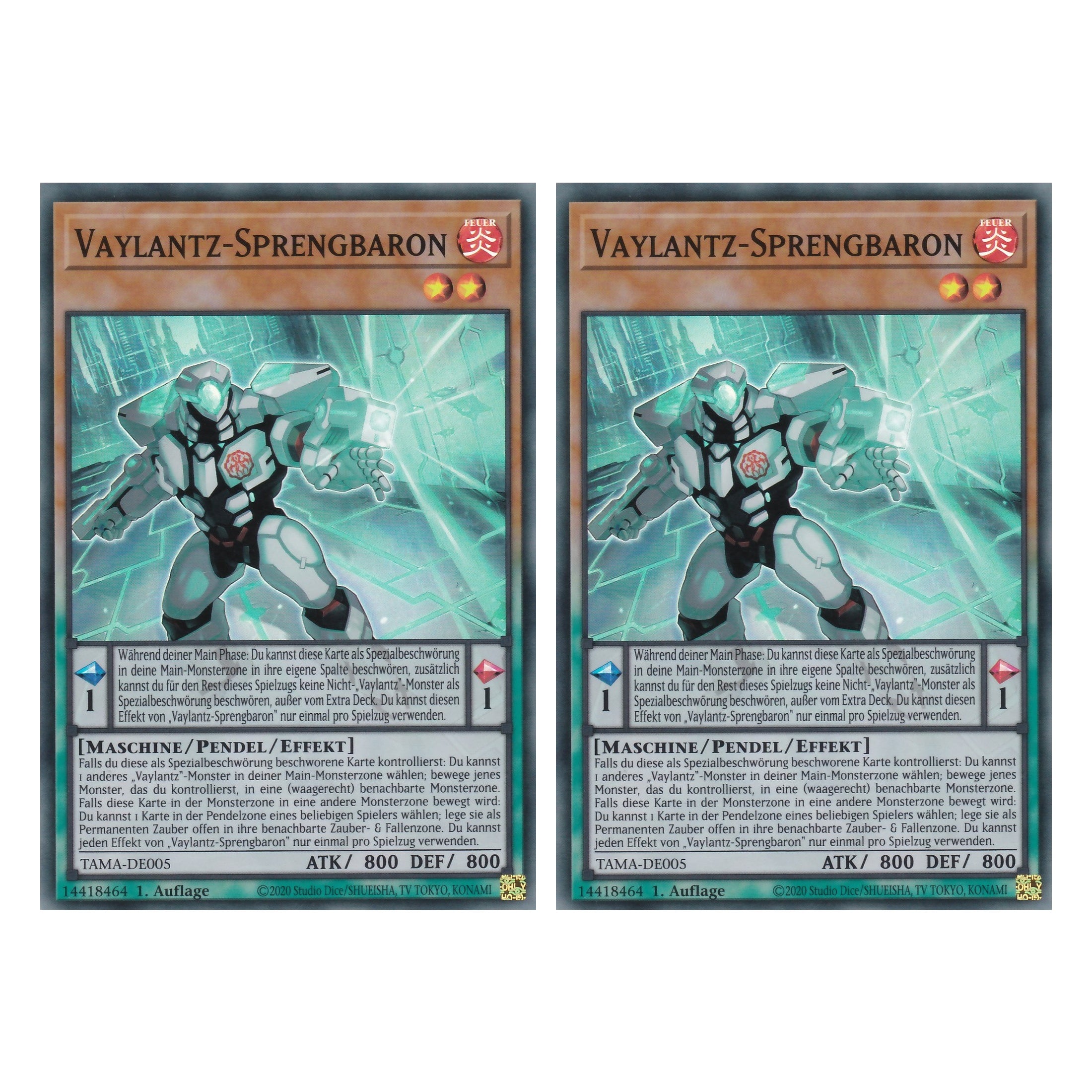Vaylantz-Sprengbaron - TAMA-DE005 - Super Rare - 1. Auflage - Deutsch - Tactical Masters - Yu-Gi-Oh! - Duo Set (2 Stück)