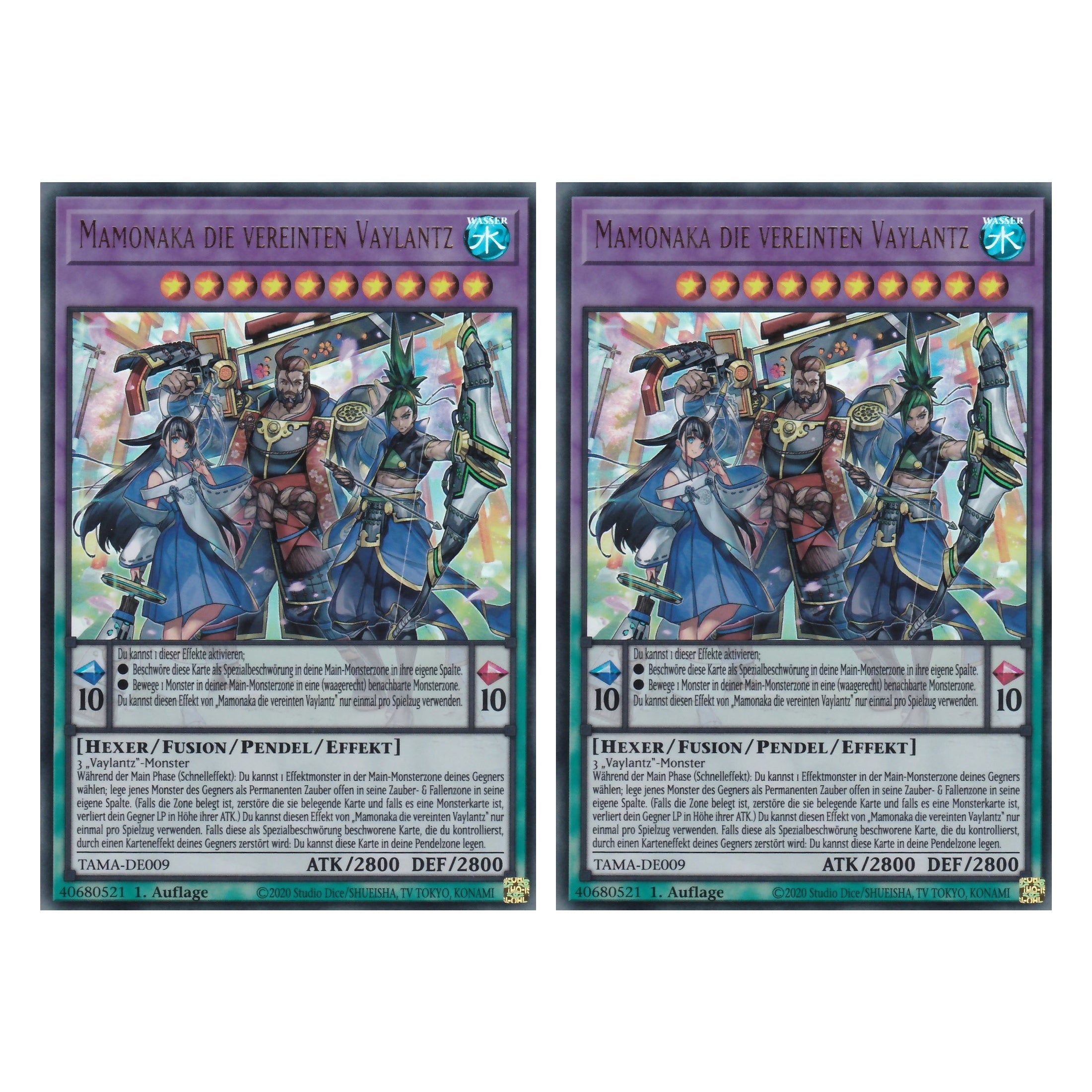 Mamonaka die vereinten Vaylantz - TAMA-DE009 - Ultra Rare - 1. Auflage - Deutsch - Tactical Masters - Yu-Gi-Oh! - Duo Set (2 Stück)