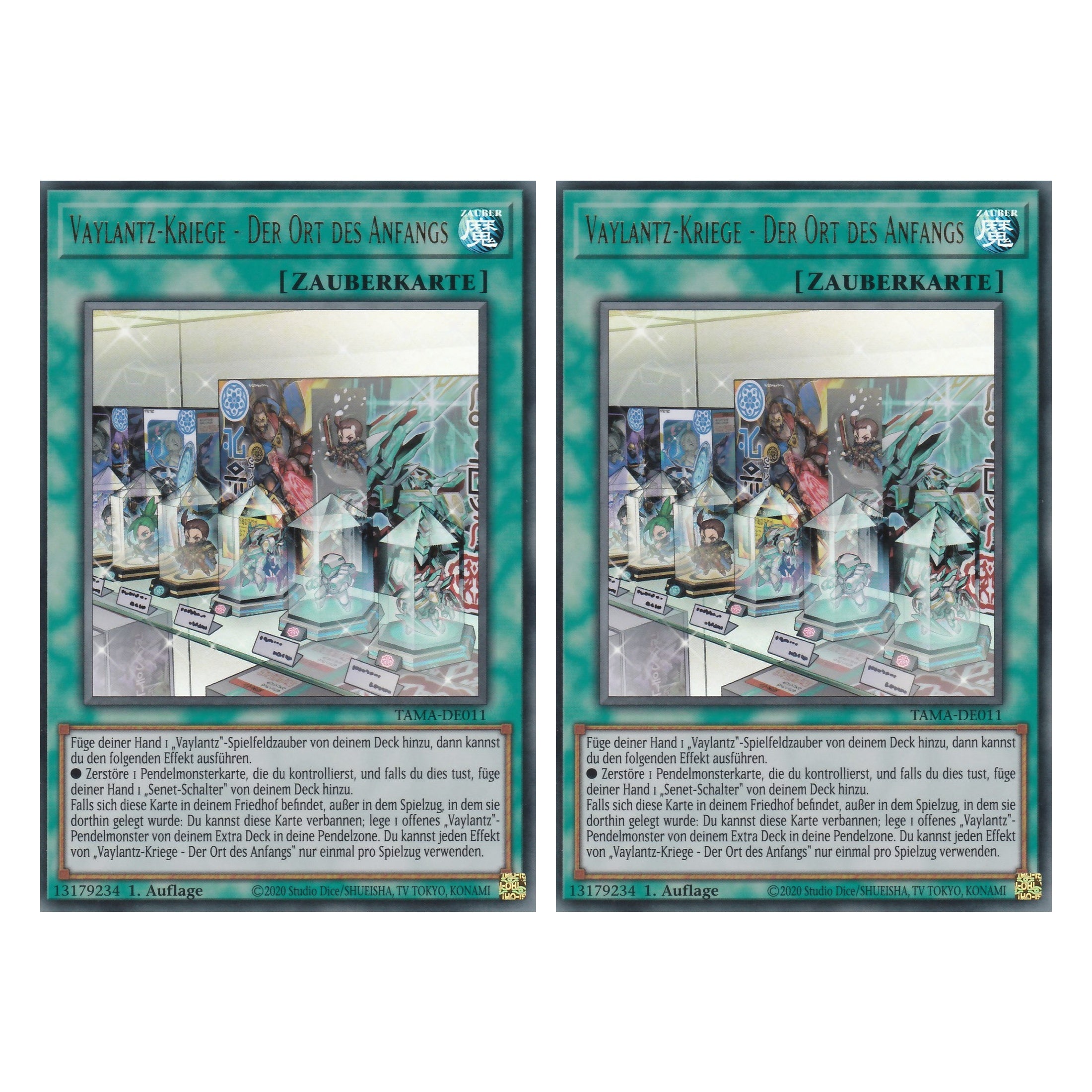 Vaylantz-Kriege - Der Ort des Anfangs - TAMA-DE011 - Ultra Rare - 1. Auflage - Deutsch - Tactical Masters - Yu-Gi-Oh! - Duo Set (2 Stück)