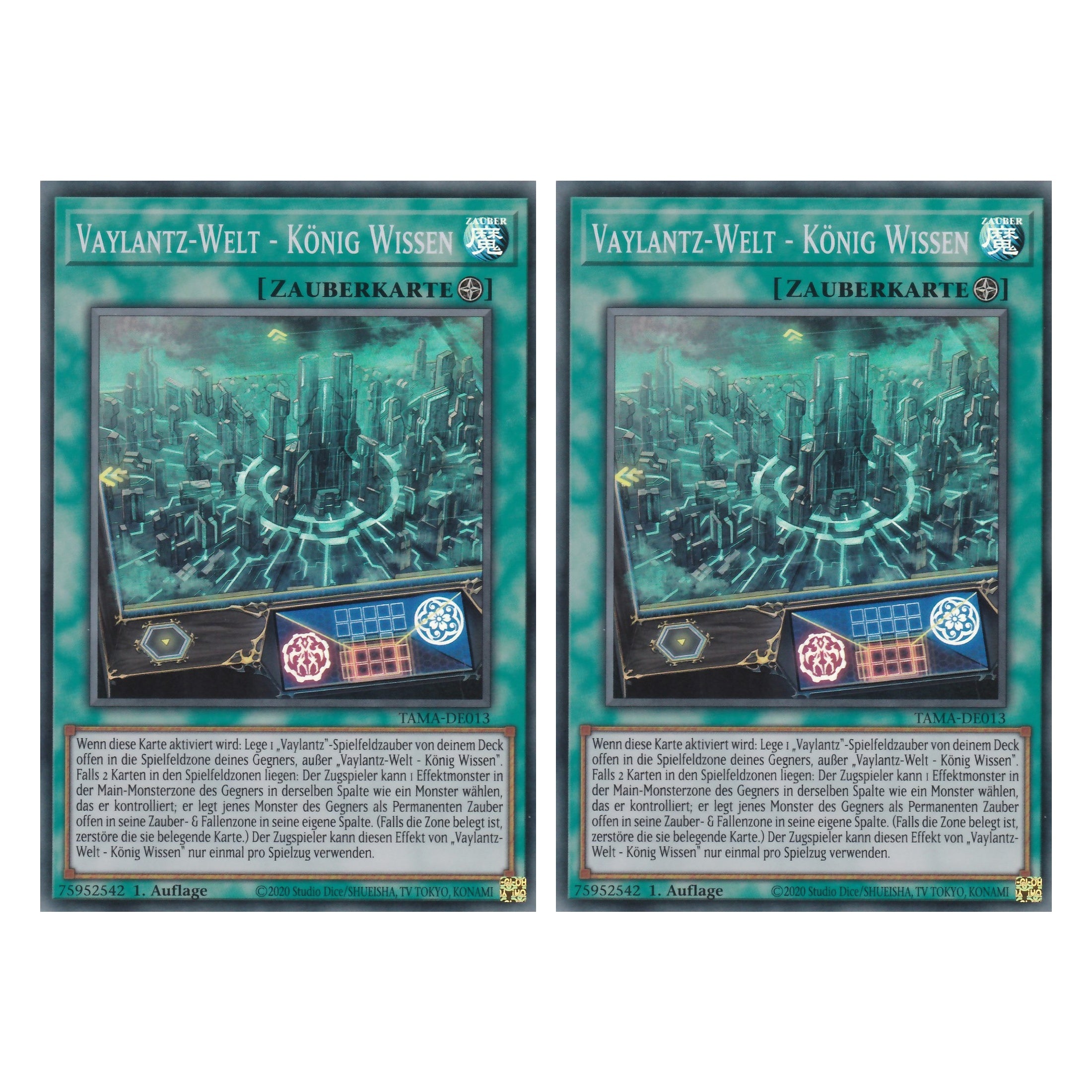 Vaylantz-Welt - König Wissen - TAMA-DE013 - Super Rare - 1. Auflage - Deutsch - Tactical Masters - Yu-Gi-Oh! - Duo Set (2 Stück)