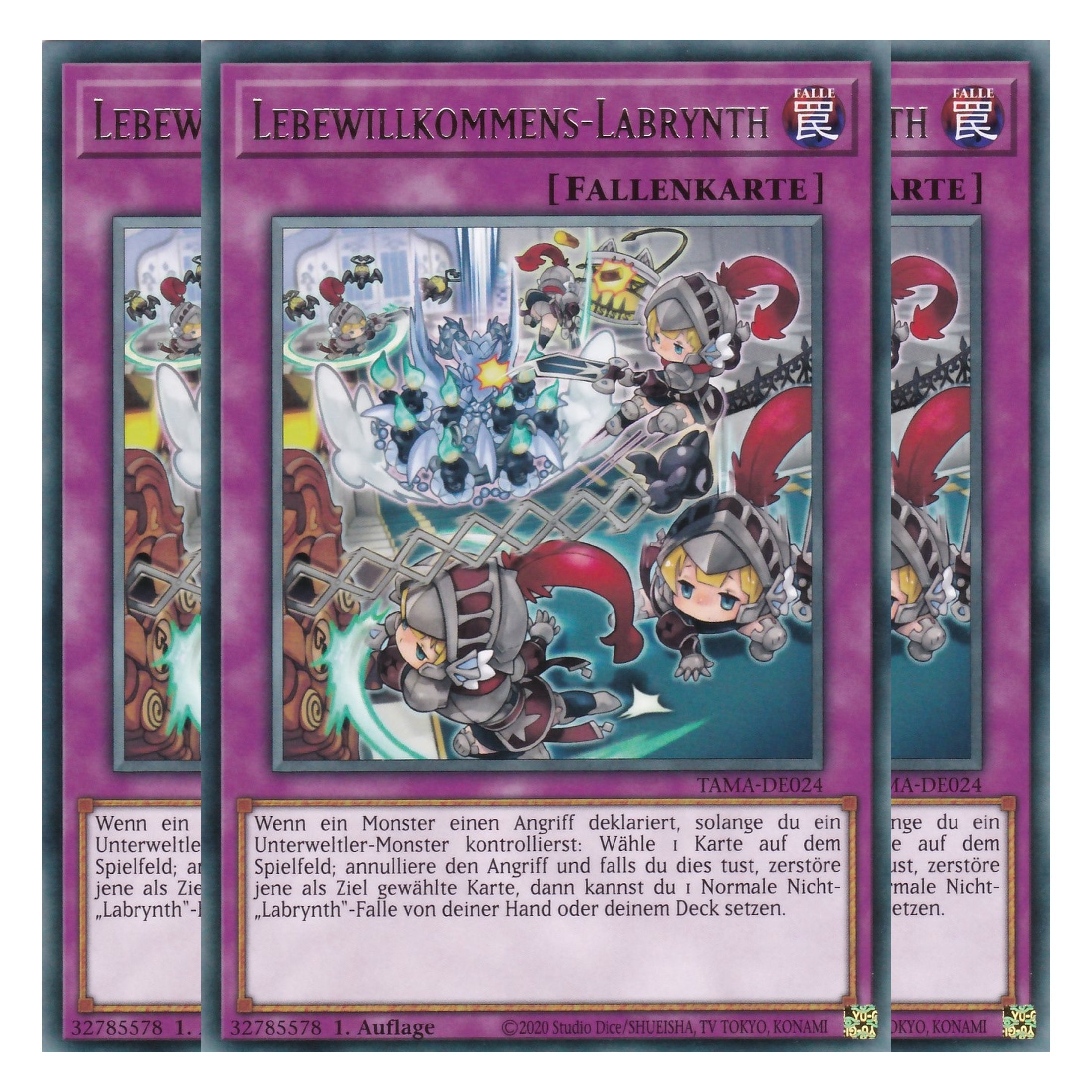 Lebewillkommens-Labrynth - TAMA-DE024 - Rare - 1. Auflage - Deutsch - Tactical Masters - Yu-Gi-Oh! - Playset (3 Kopien)