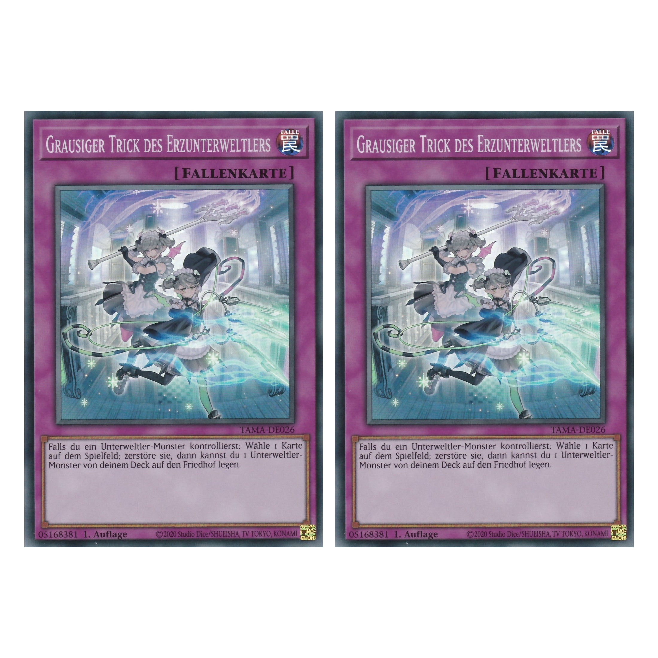 Grausiger Trick des Erzunterweltlers - TAMA-DE026 - Super Rare - 1. Auflage - Deutsch - Tactical Masters - Yu-Gi-Oh! - Duo Set (2 Stück)