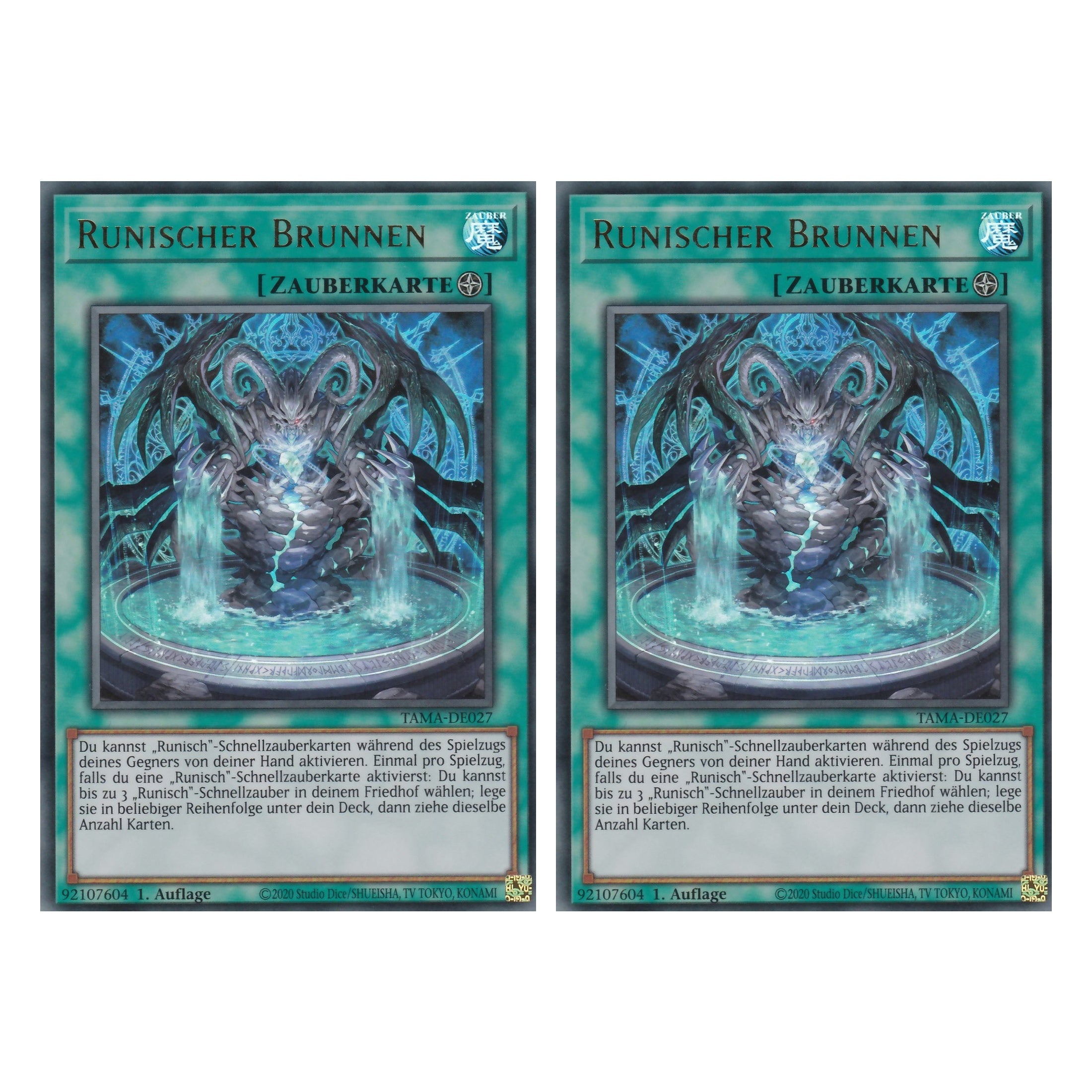 Runischer Brunnen - TAMA-DE027 - Ultra Rare - 1. Auflage - Deutsch - Tactical Masters - Yu-Gi-Oh! - Duo Set (2 Stück)