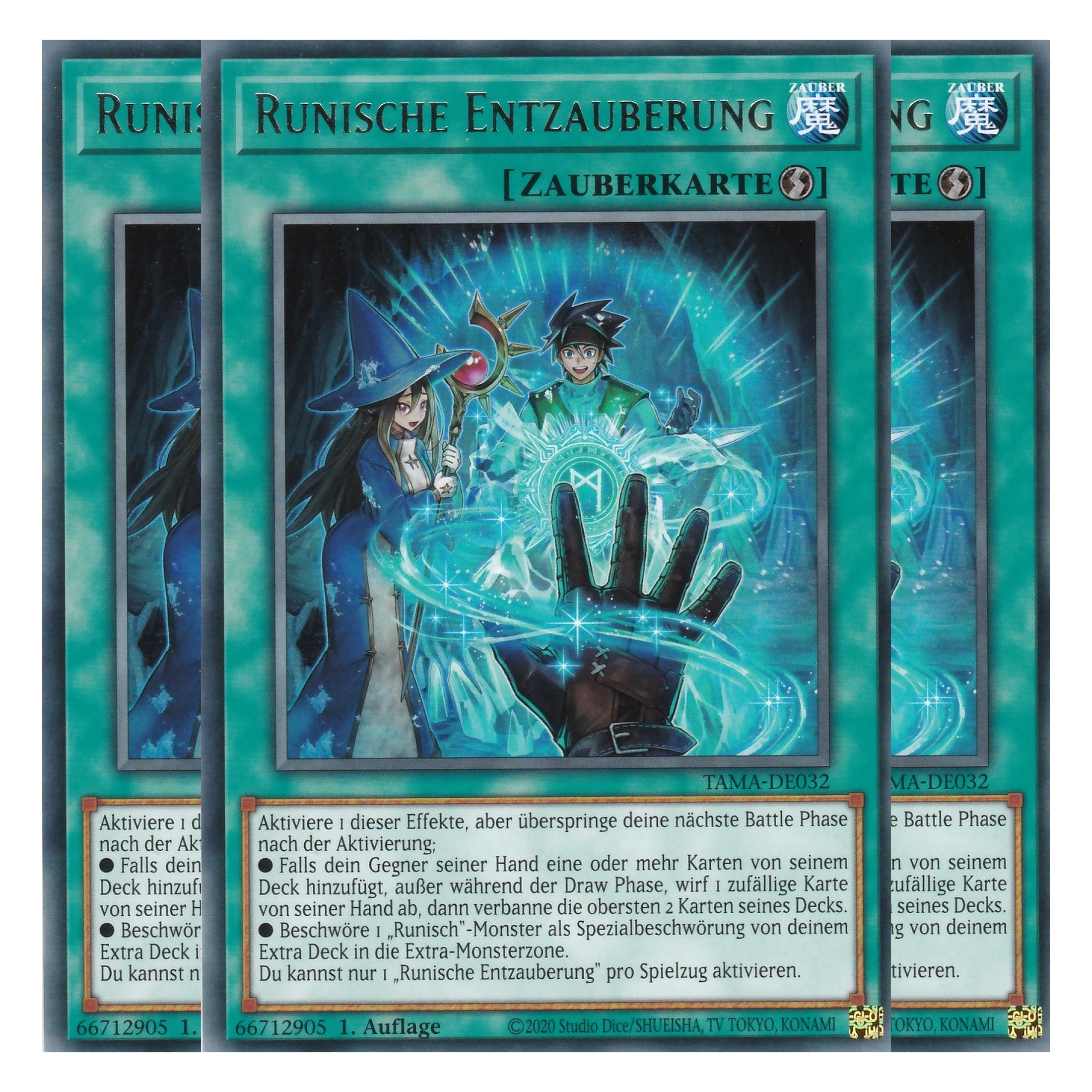 Runische Entzauberung - TAMA-DE032 - Rare - 1. Auflage - Deutsch - Tactical Masters - Yu-Gi-Oh! - Playset (3 Kopien)