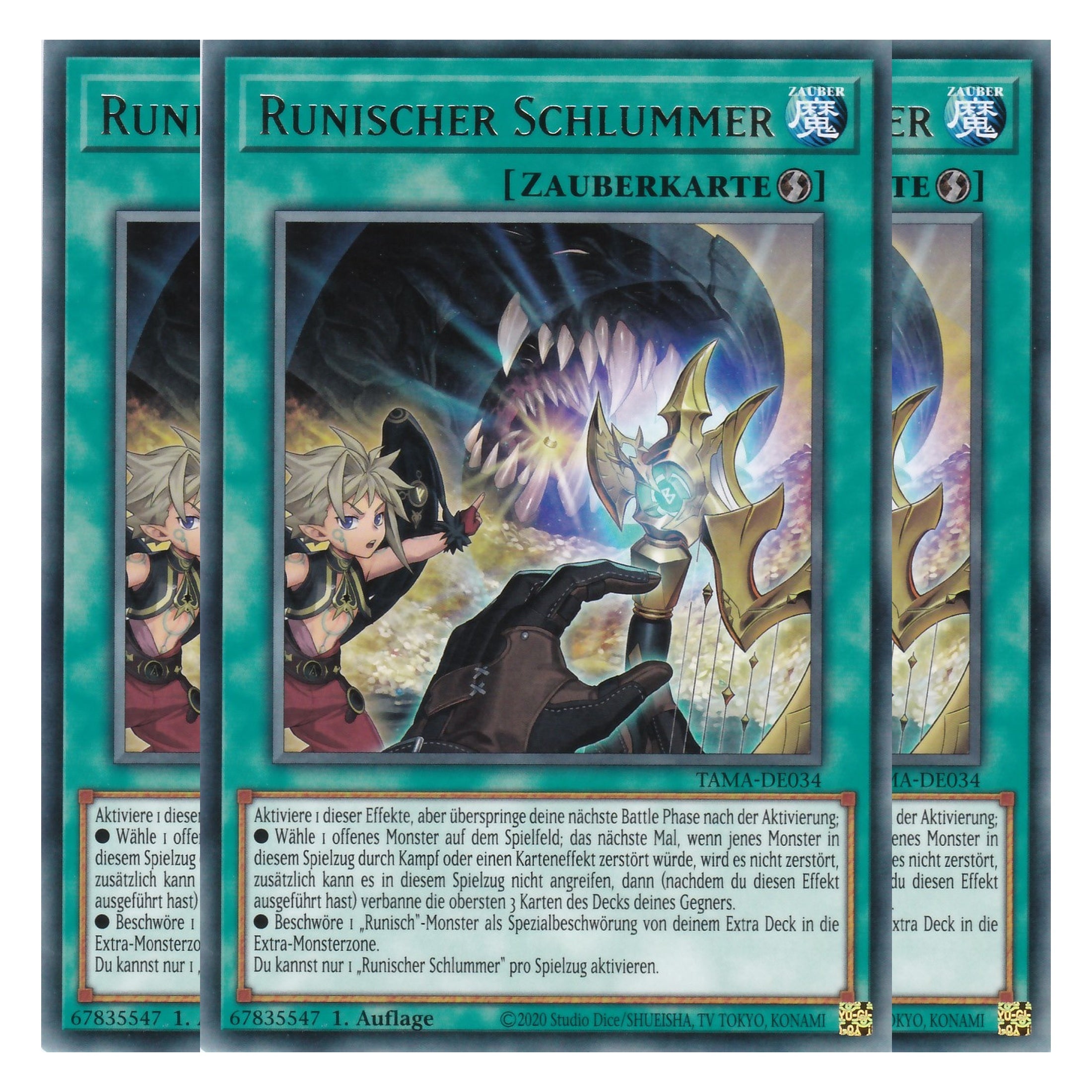 Runischer Schlummer - TAMA-DE034 - Rare - 1. Auflage - Deutsch - Tactical Masters - Yu-Gi-Oh! - Playset (3 Kopien)