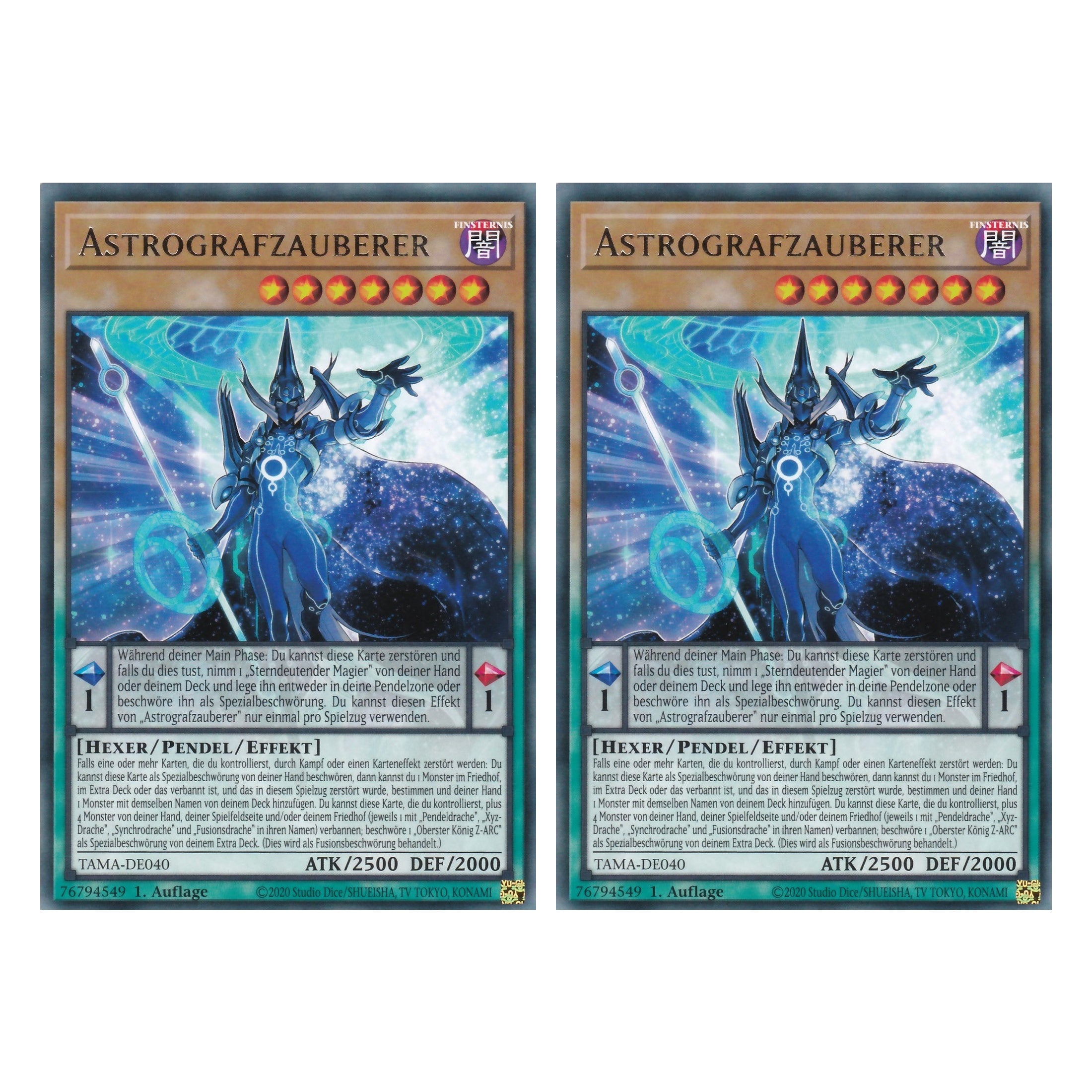 Astrografzauberer - TAMA-DE040 - Rare - 1. Auflage - Deutsch - Tactical Masters - Yu-Gi-Oh! - Duo Set (2 Stück)