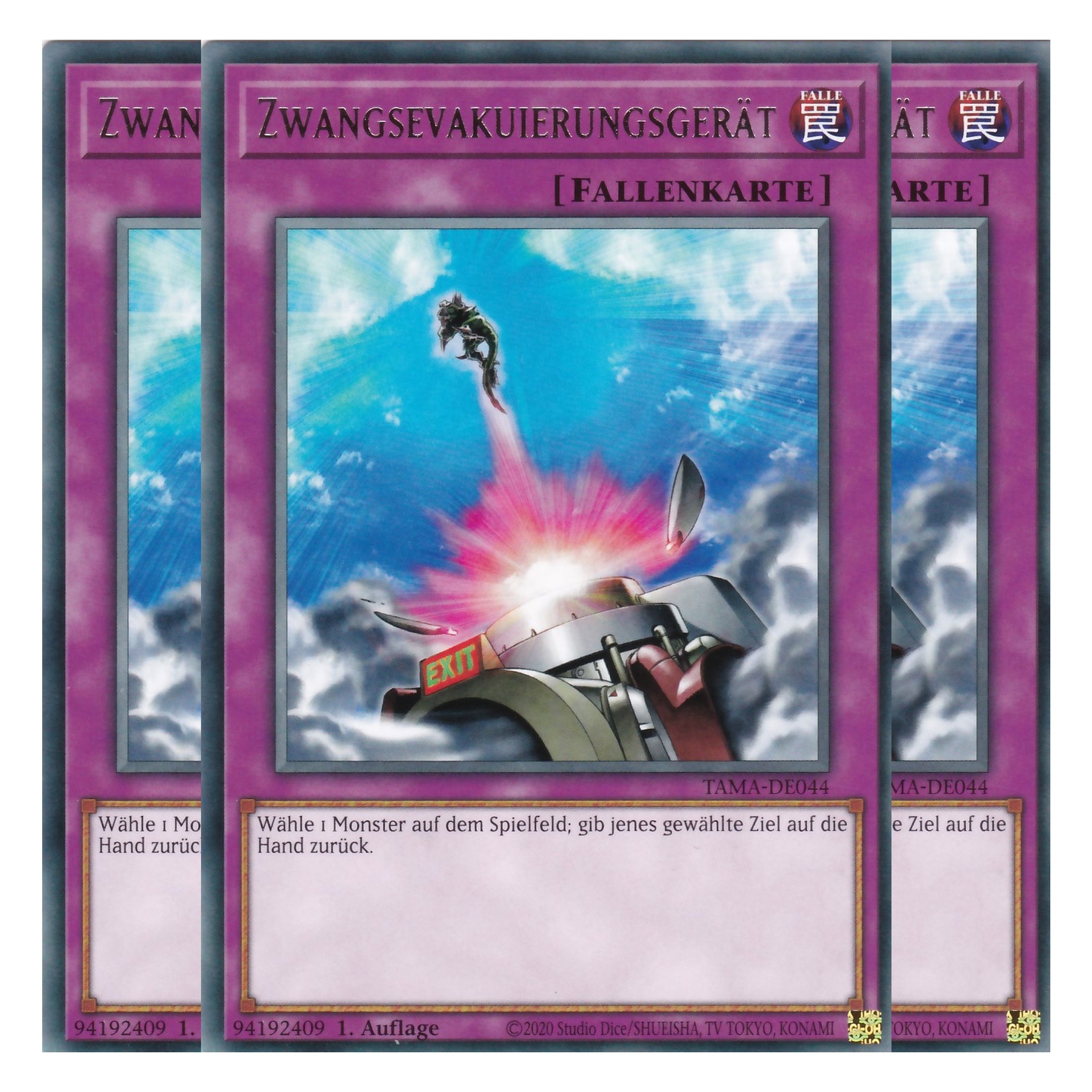 Zwangsevakuierungsgerät - TAMA-DE044 - Rare - 1. Auflage - Deutsch - Tactical Masters - Yu-Gi-Oh! - Playset (3 Kopien)